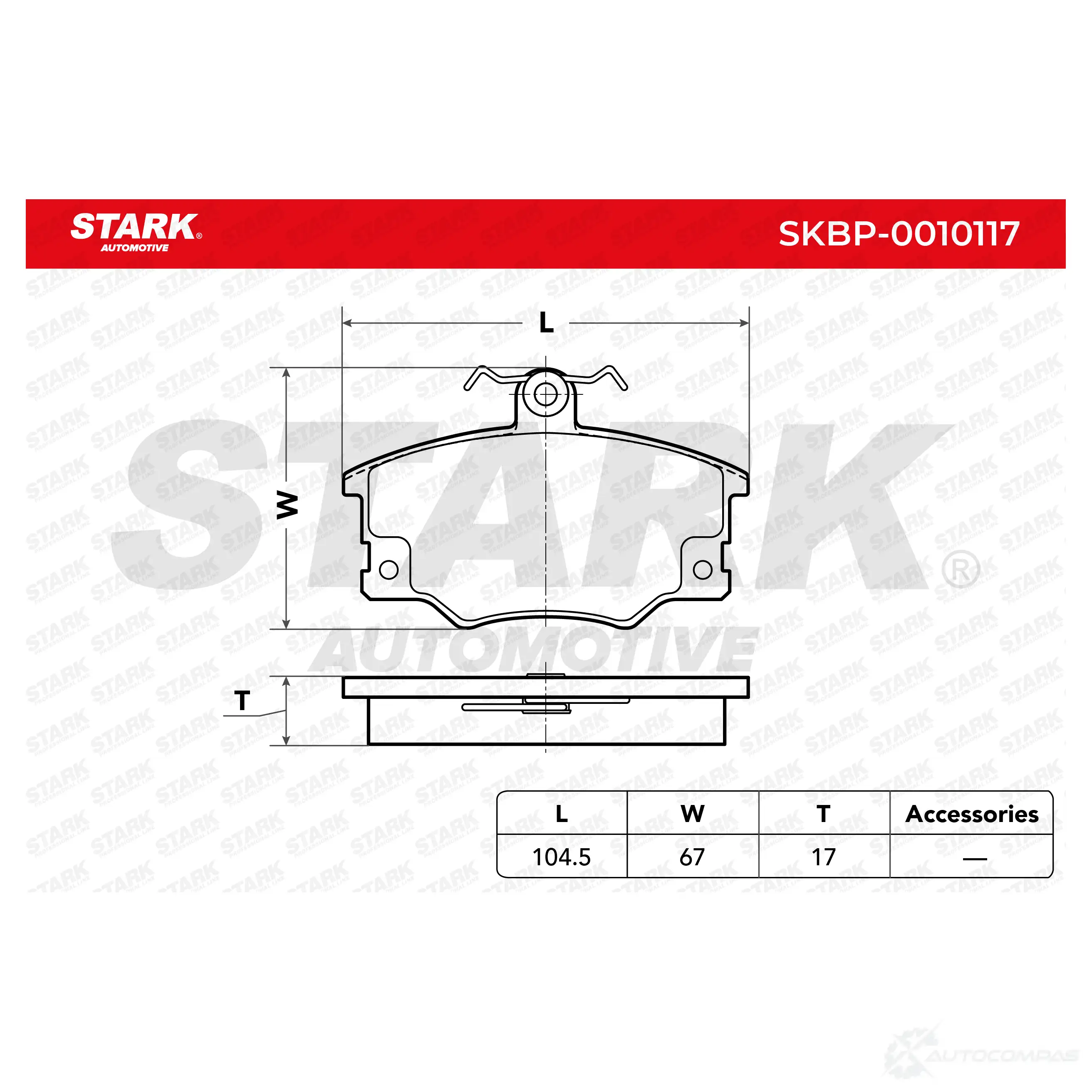 Тормозные колодки, комплект STARK skbp0010117 1437778256 9G YGC6 изображение 2