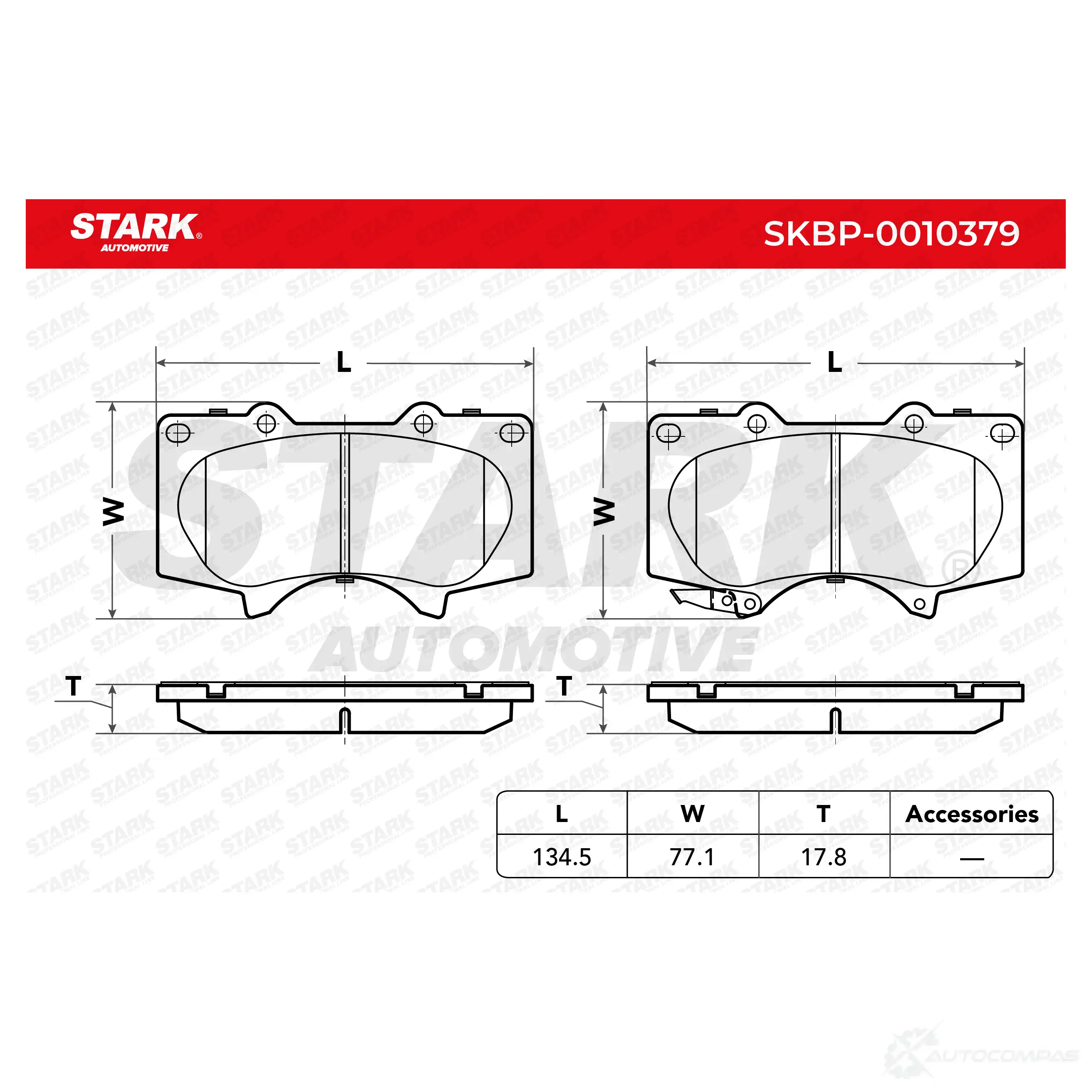 Тормозные колодки, комплект STARK skbp0010379 1437782091 4 UMB0BI изображение 2