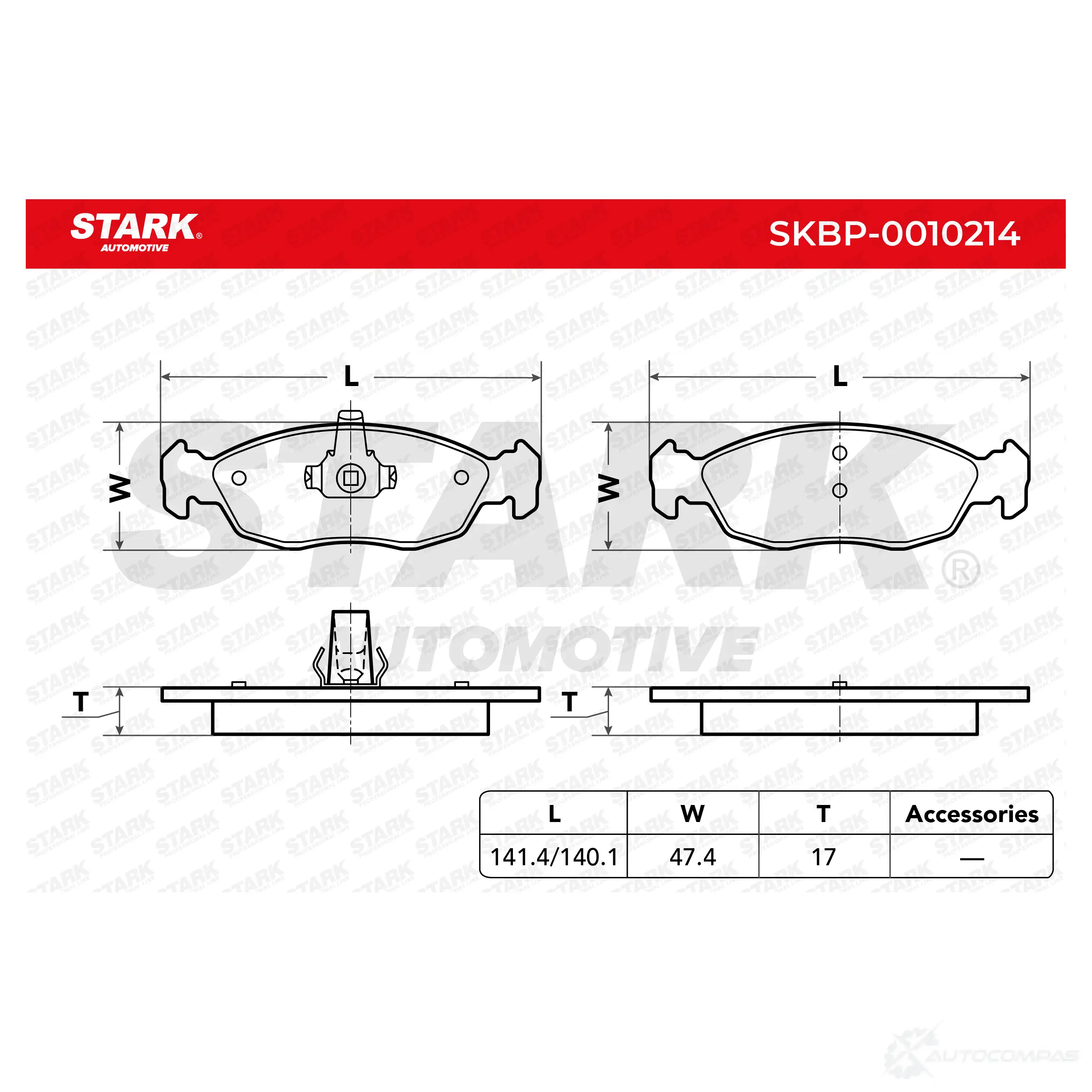 Тормозные колодки, комплект STARK skbp0010214 8C WUG 1437780127 изображение 2