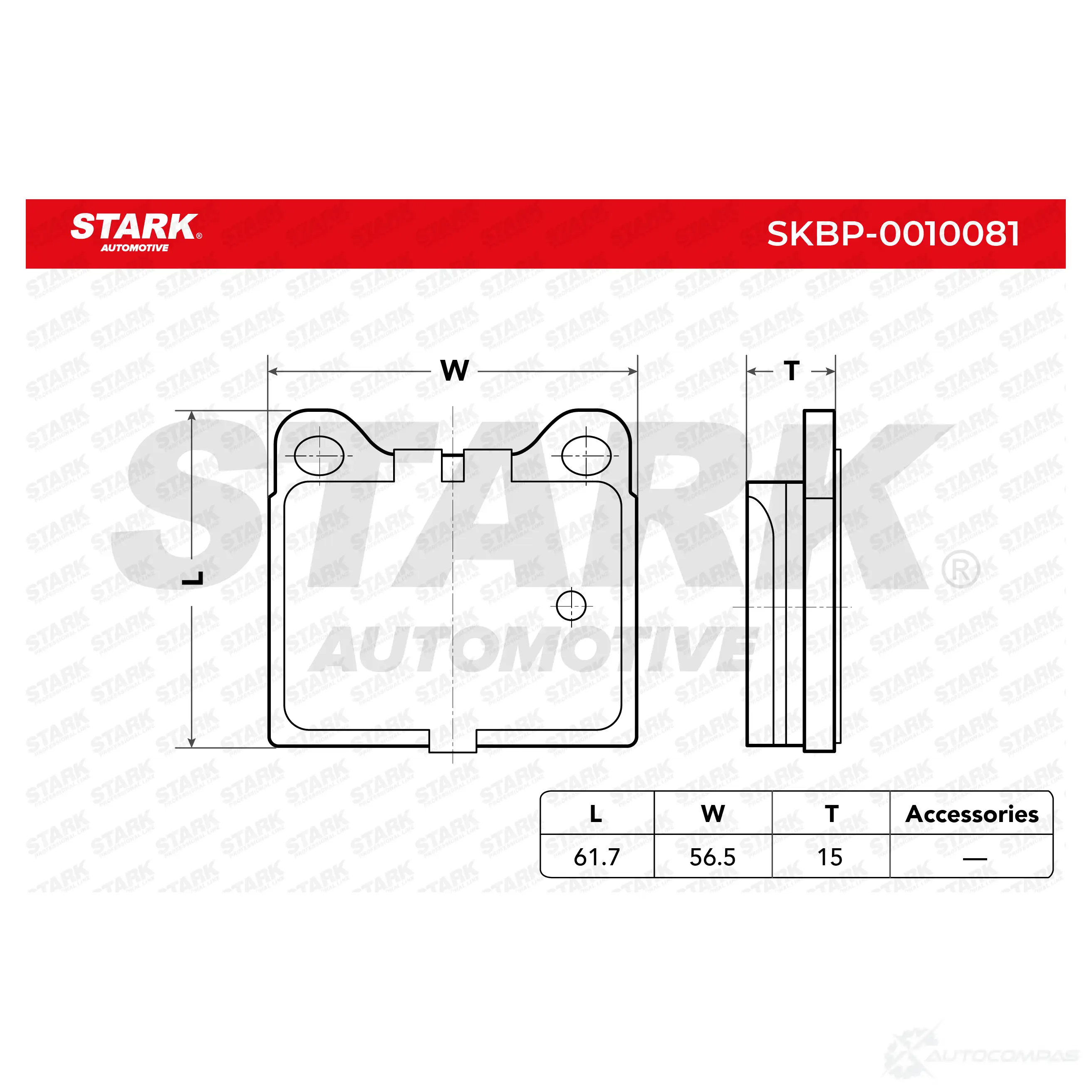 Тормозные колодки, комплект STARK 6 L6IMS skbp0010081 1437779846 изображение 1