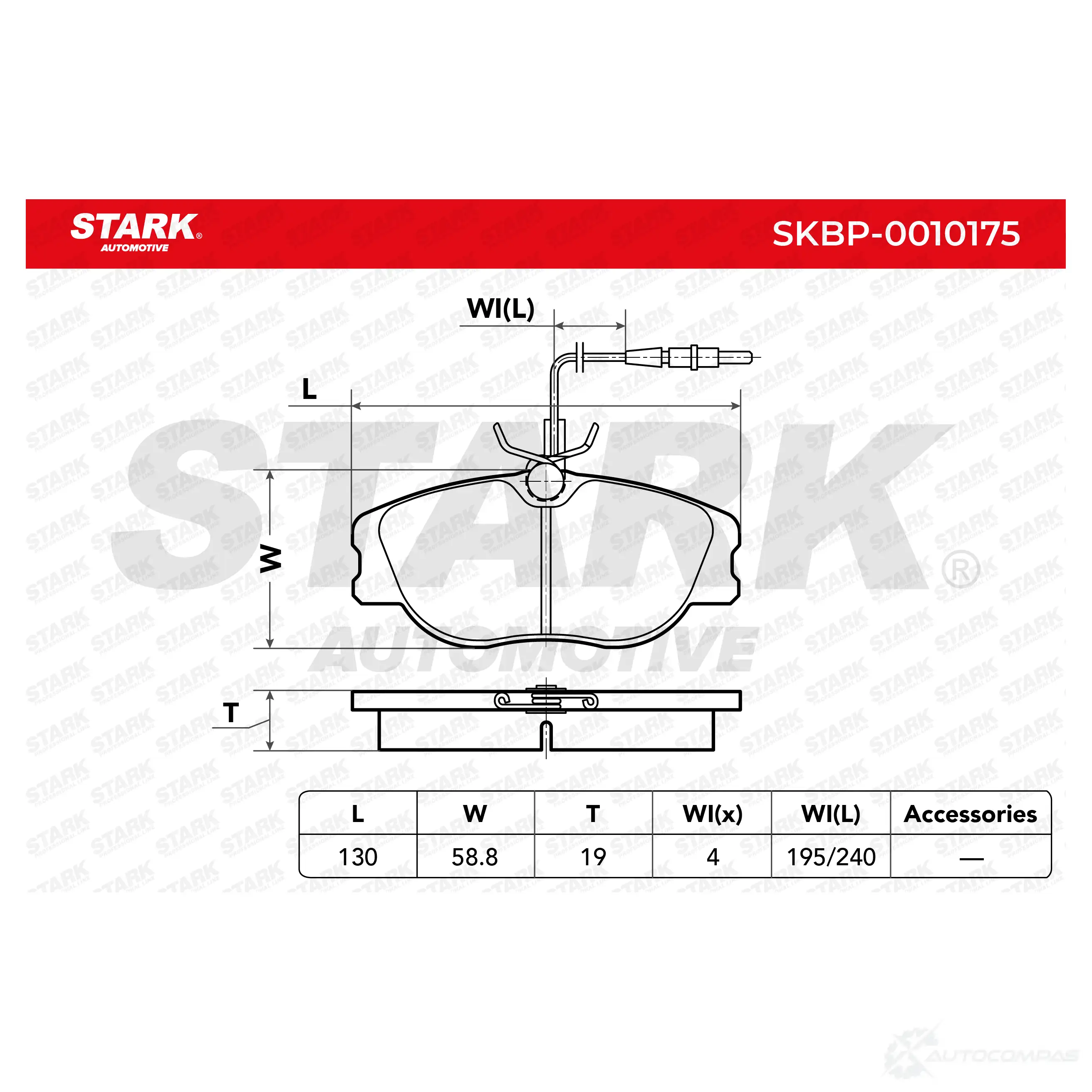 Тормозные колодки, комплект STARK 1437782470 skbp0010175 K14 LTMA изображение 1