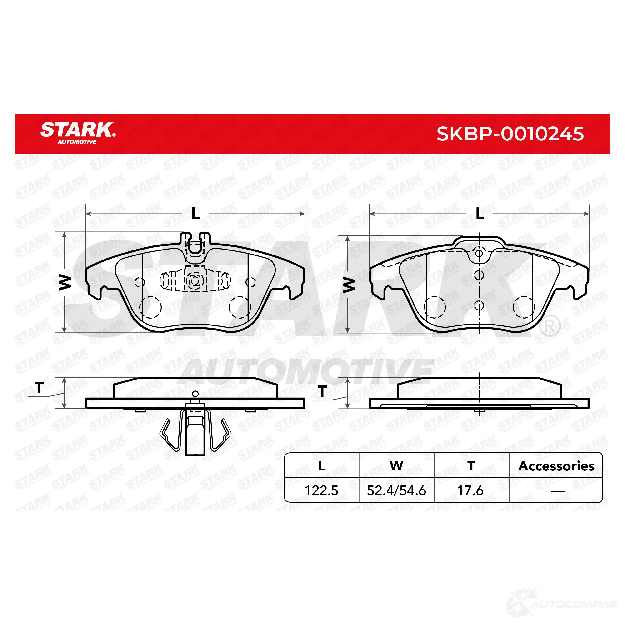 Тормозные колодки, комплект STARK skbp0010245 K1O78 4 1437781664 изображение 3
