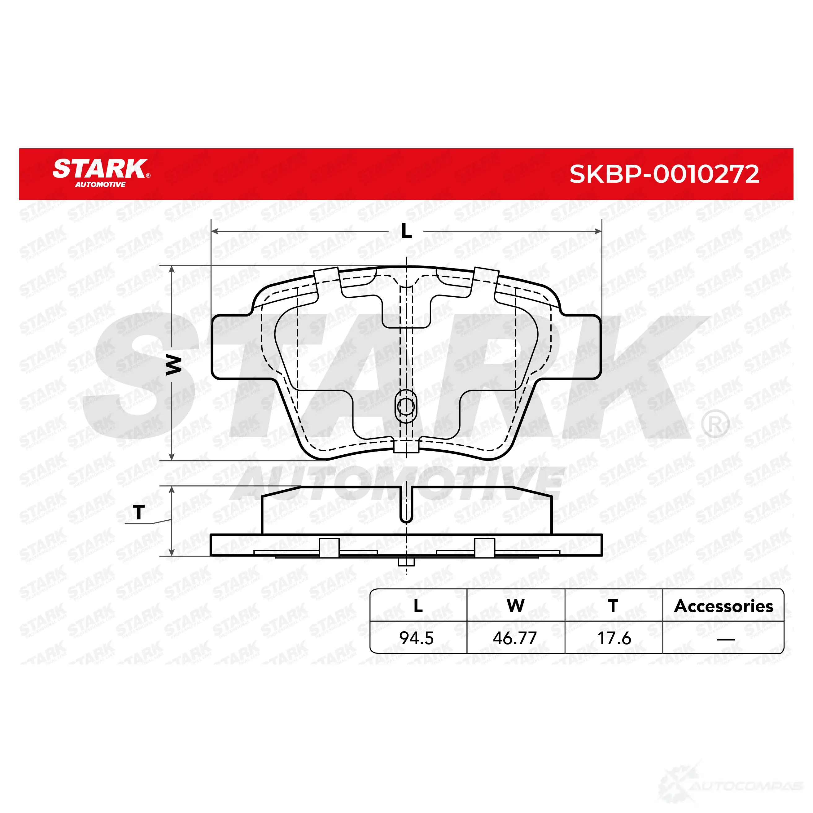 Тормозные колодки, комплект STARK 87 CJM 1437778398 skbp0010272 изображение 2