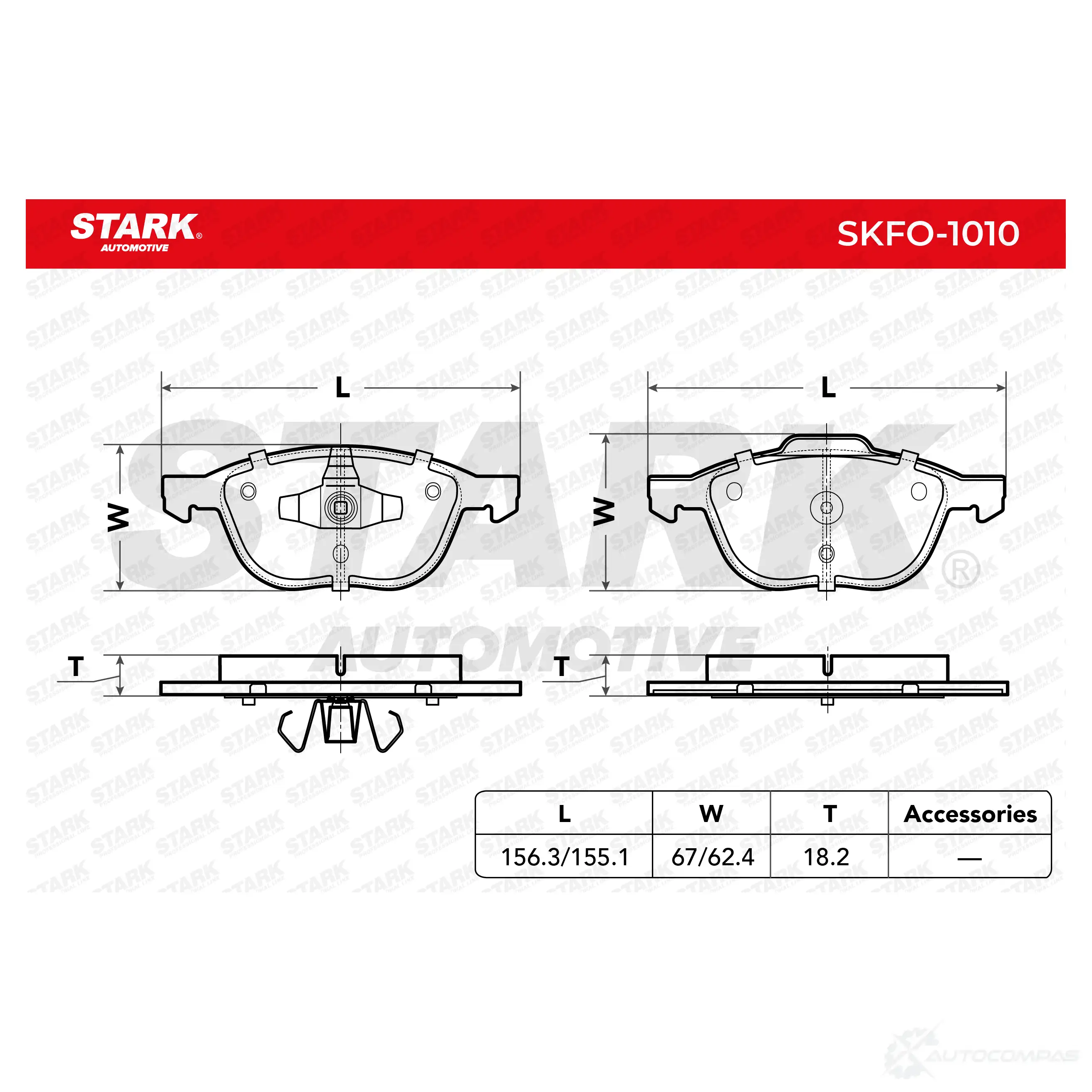 Тормозные колодки, комплект STARK 05 ZGS5 1437781007 skfo1010 изображение 1