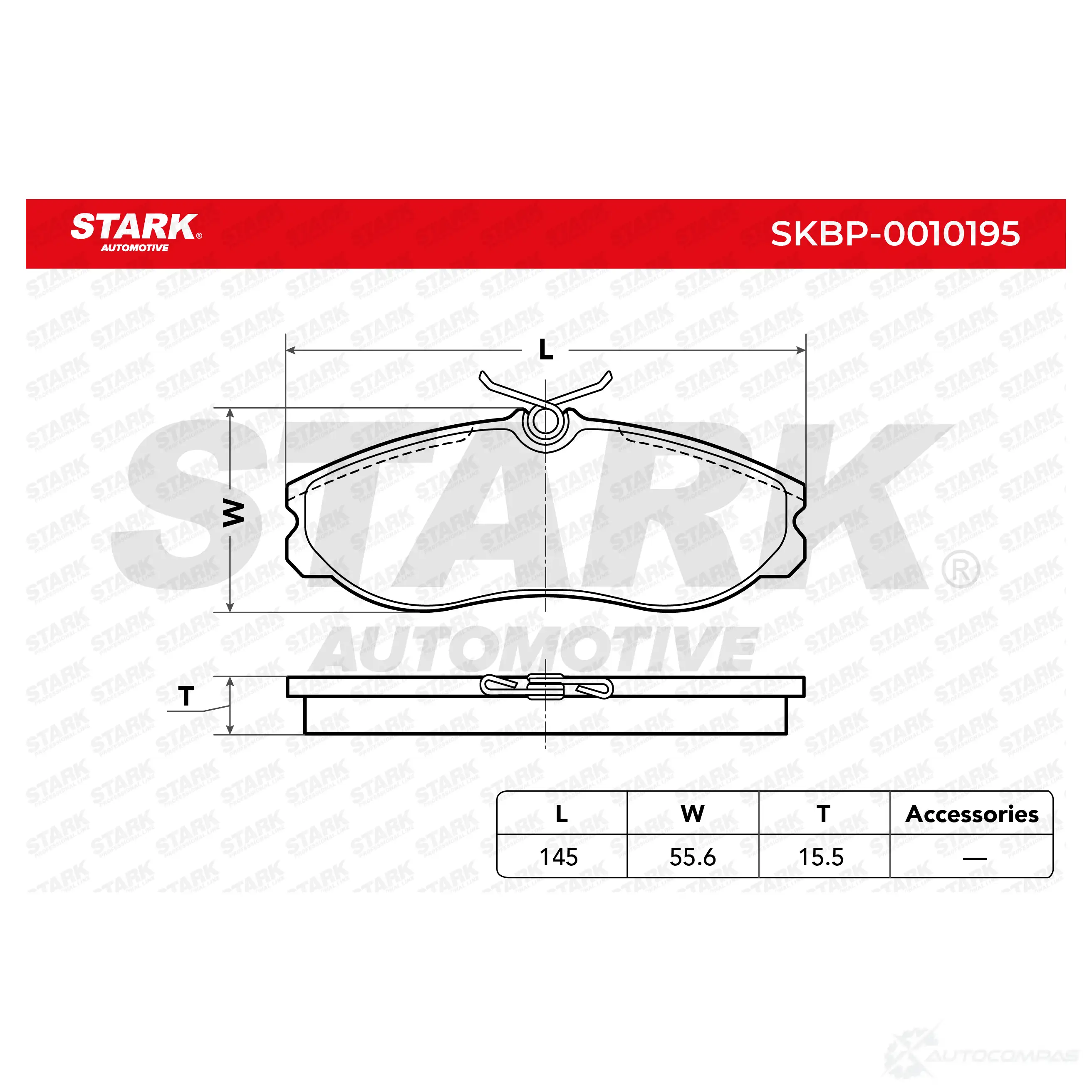 Тормозные колодки, комплект STARK 1437778502 AW QG6AF skbp0010195 изображение 1
