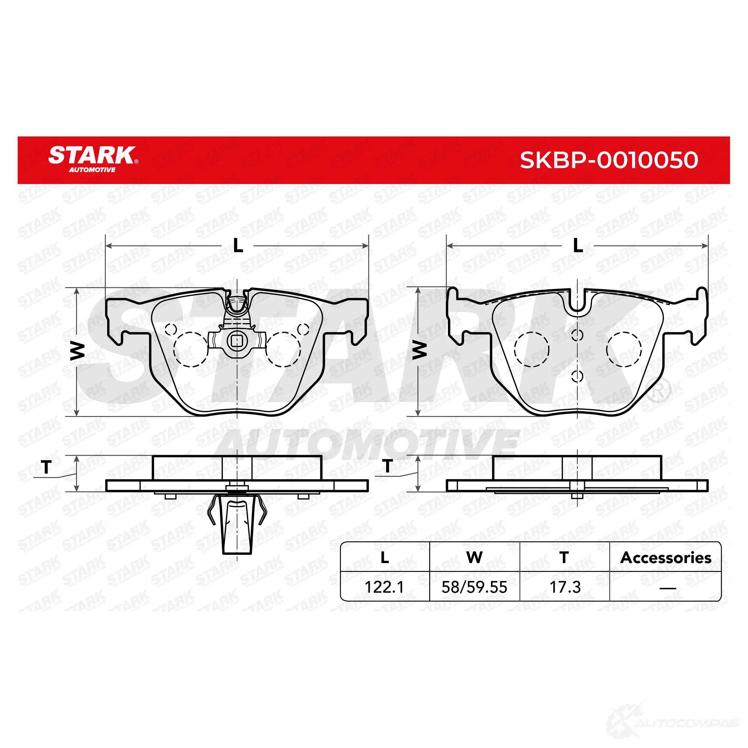 Тормозные колодки, комплект STARK 1437780339 skbp0010050 CY24 C изображение 3