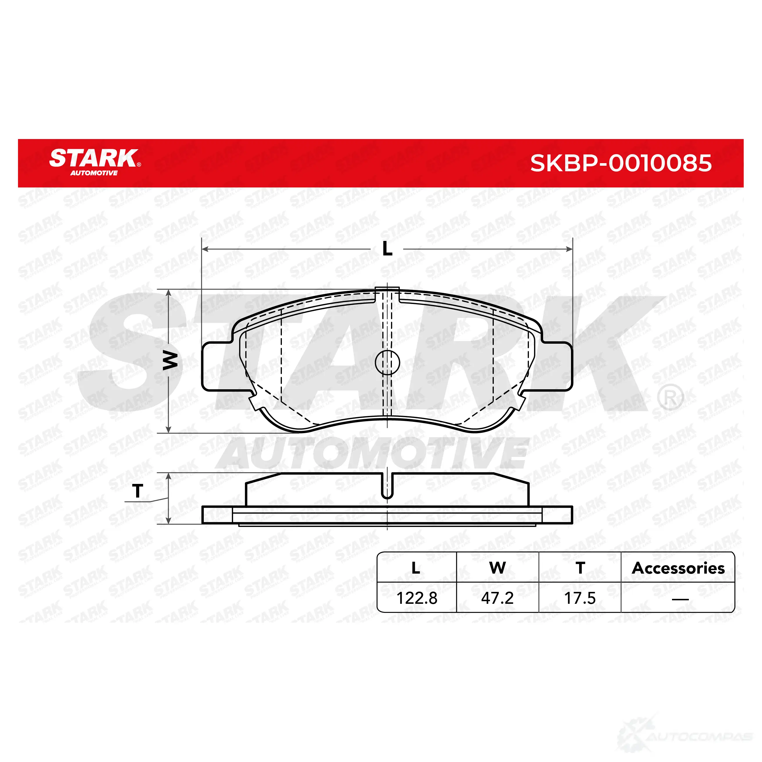 Тормозные колодки, комплект STARK skbp0010085 1437778472 SQKT E - Изображение 1