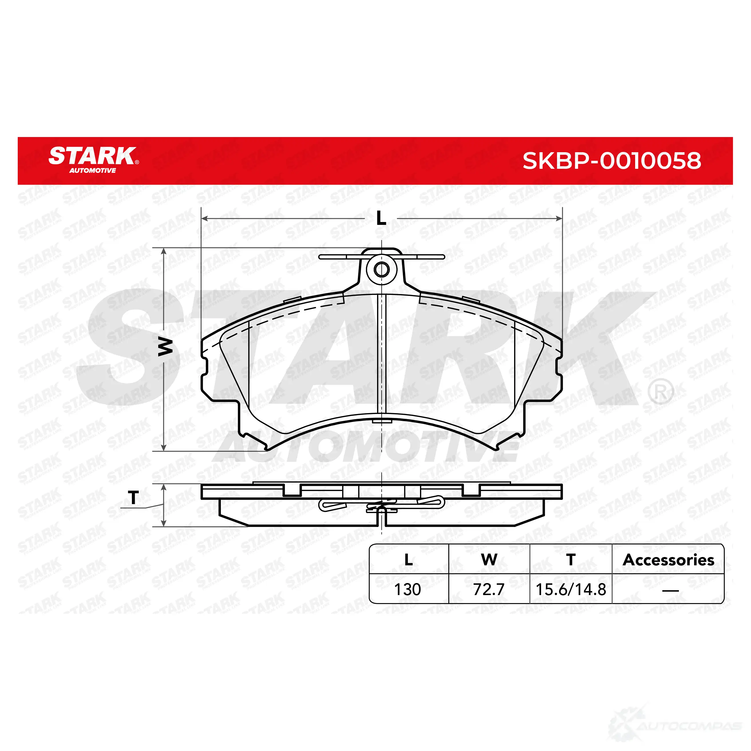 Тормозные колодки, комплект STARK skbp0010058 G FWMK 1437781747 изображение 1
