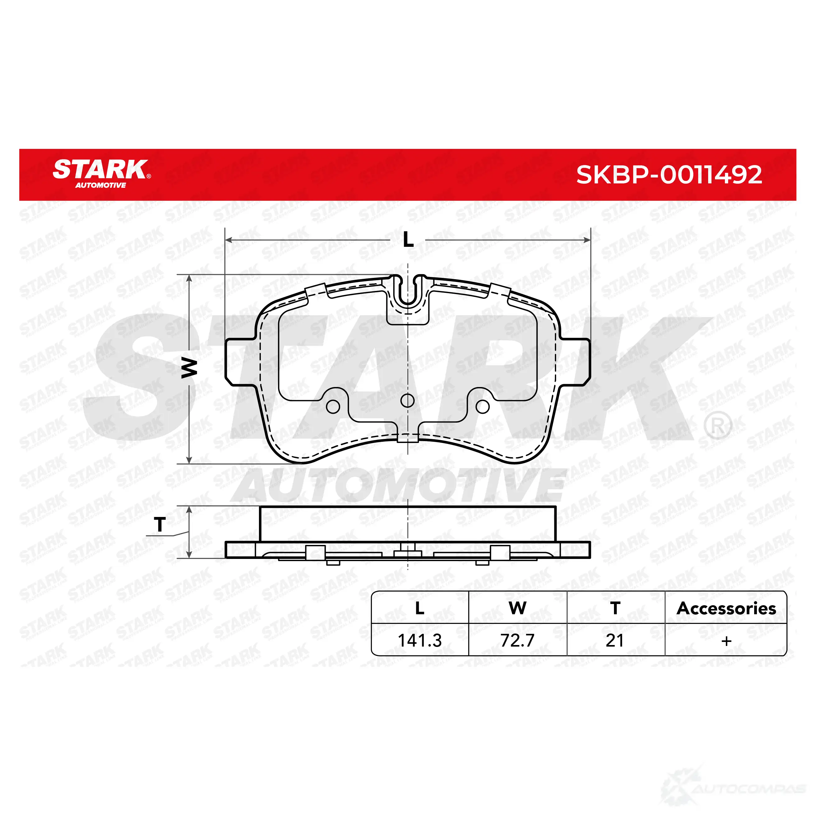 Тормозные колодки, комплект STARK GV9 J6M 1437782833 skbp0011492 изображение 1