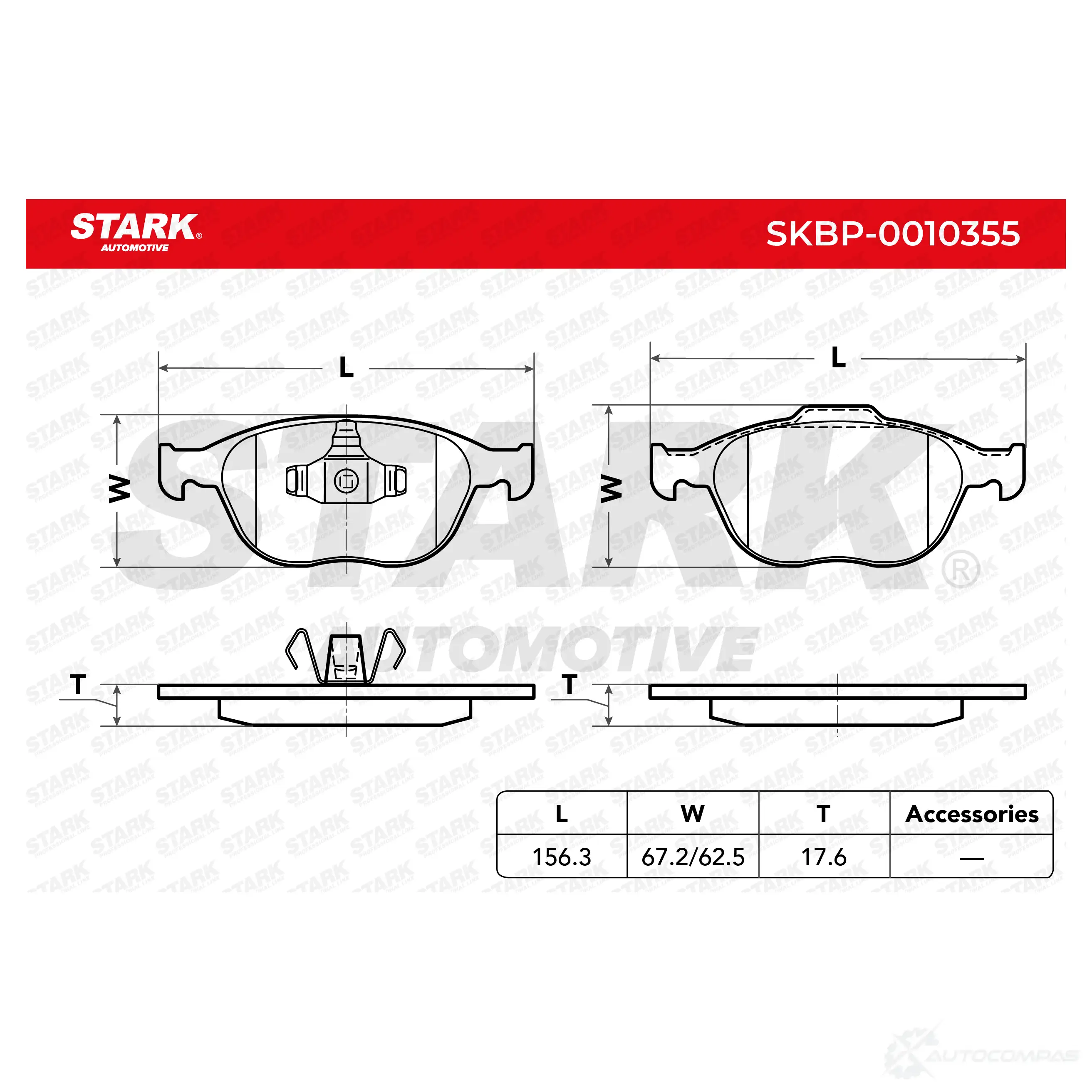 Тормозные колодки, комплект STARK skbp0010355 1437782826 3 UD5A9H изображение 3