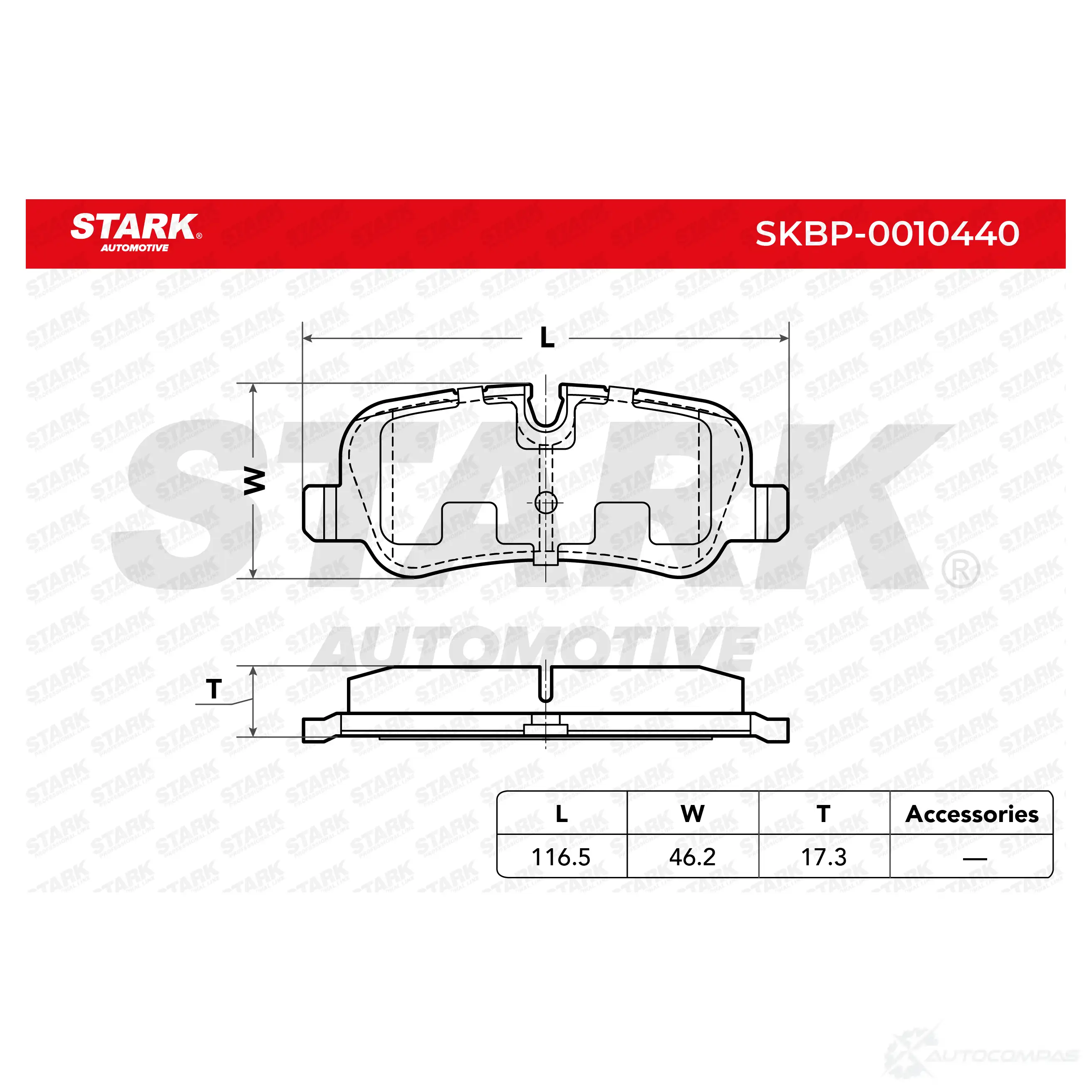 Тормозные колодки, комплект STARK G6 2PSF skbp0010440 1437778277 изображение 2
