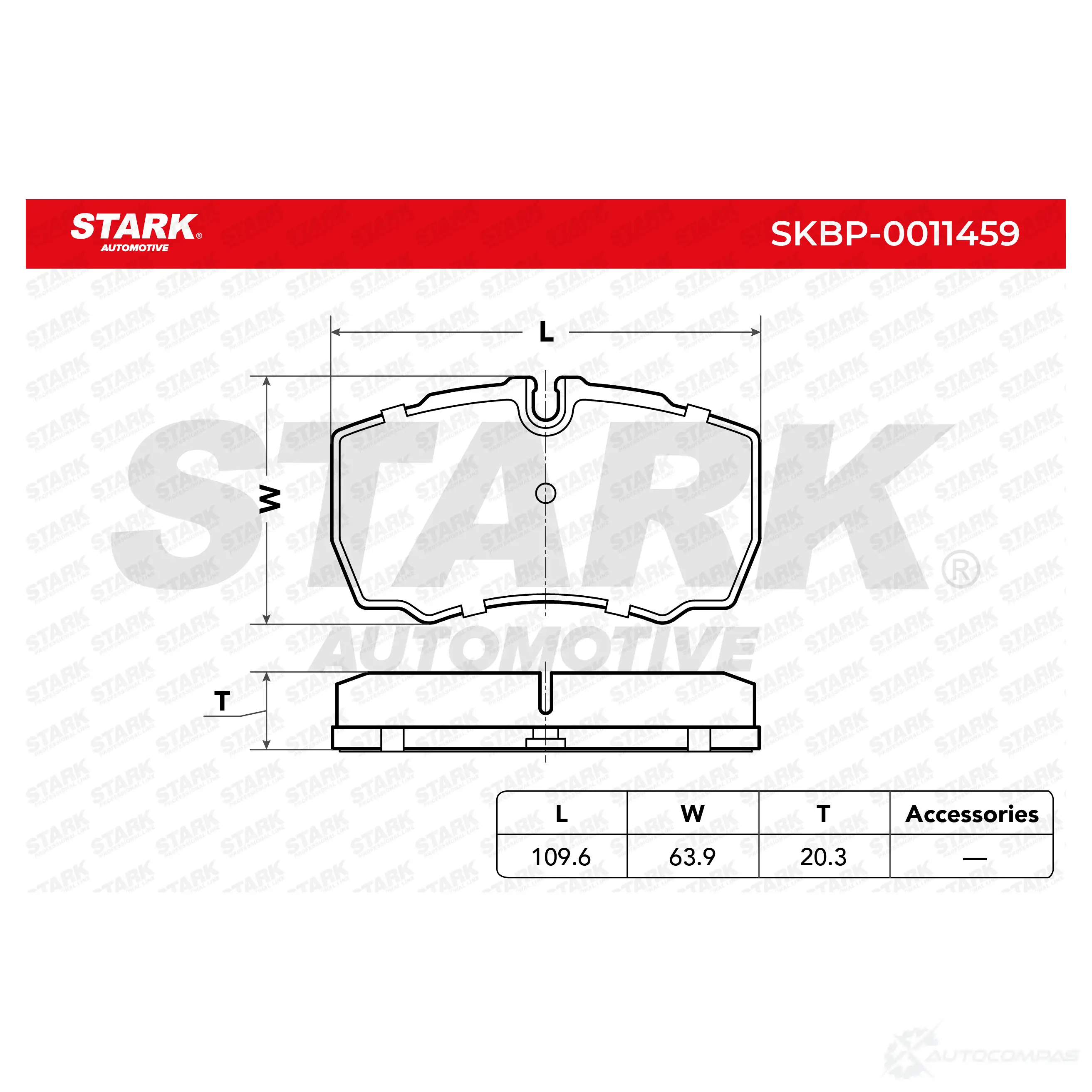 Тормозные колодки, комплект STARK LCNX 21U 1437782098 skbp0011459 изображение 1