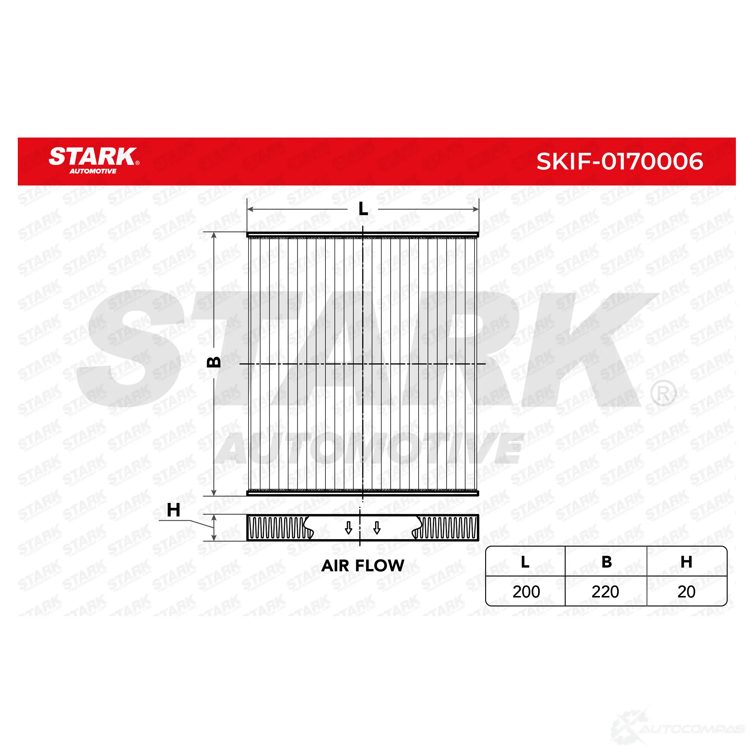 Салонный фильтр STARK KYG N3 1438020559 skif0170006 - Изображение 1