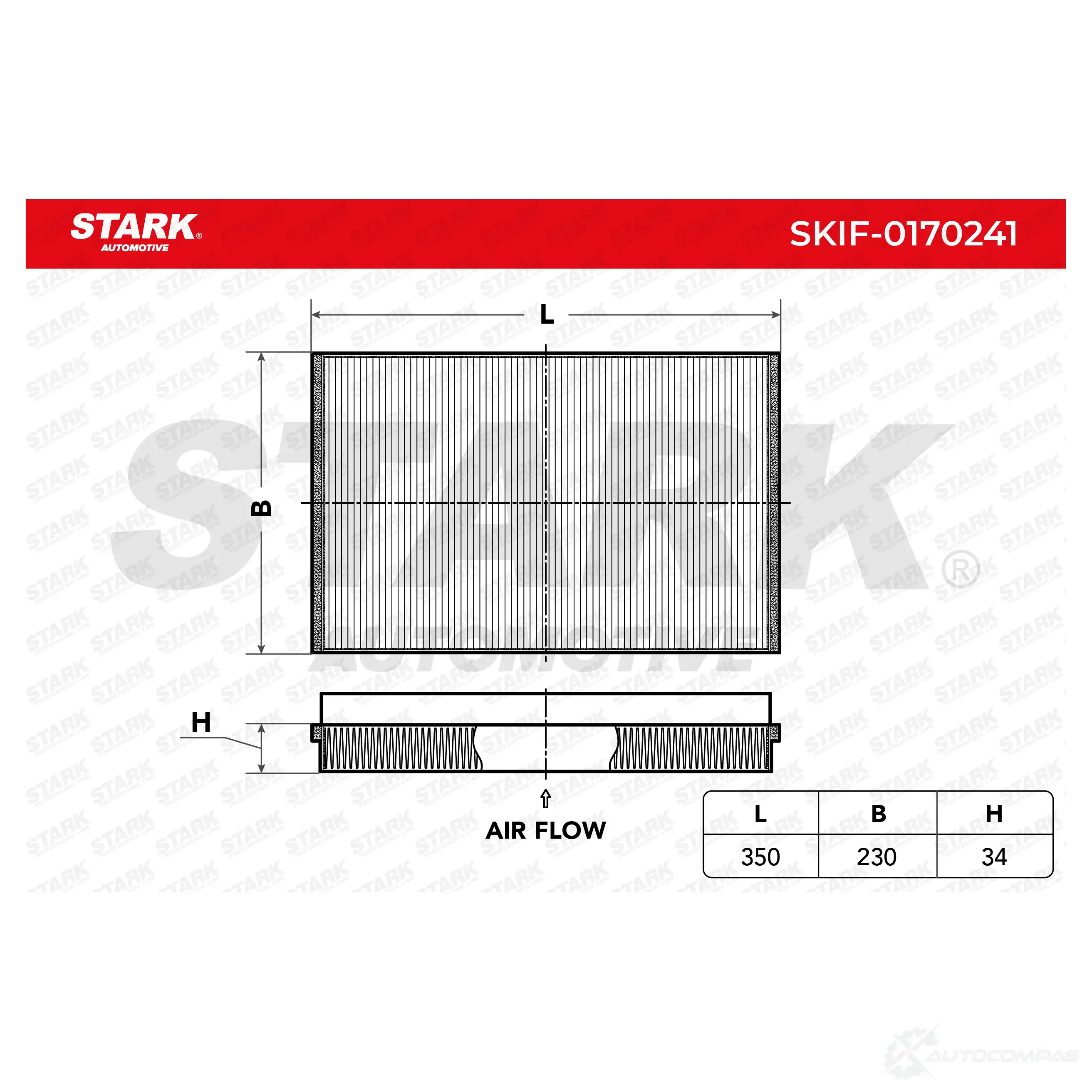 Салонный фильтр STARK XB3 D6W 1438021138 skif0170241 - Изображение 1