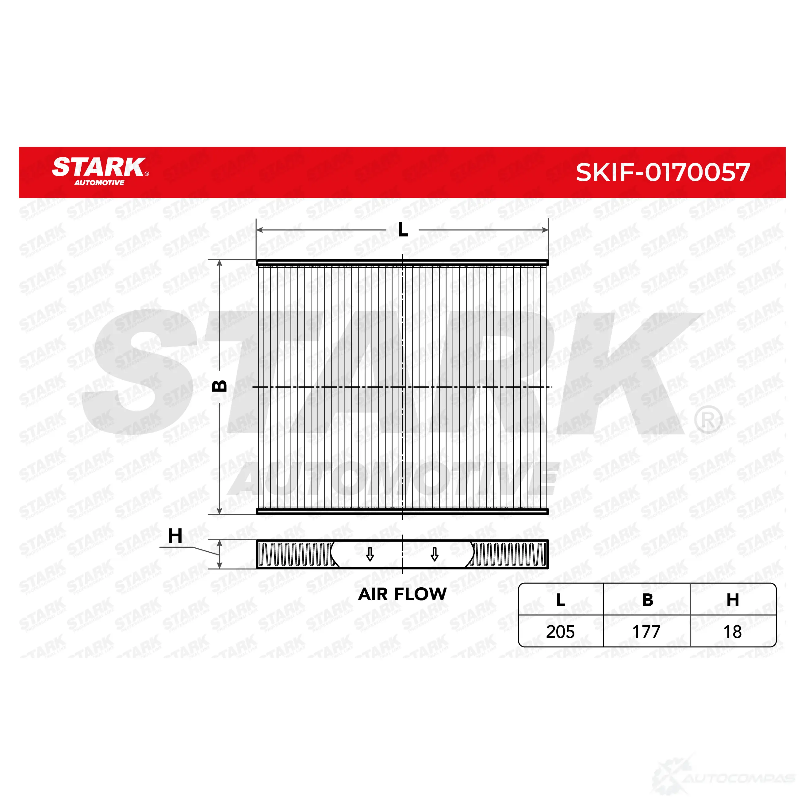 Салонный фильтр STARK 1438020619 QOI H3 skif0170057 изображение 1