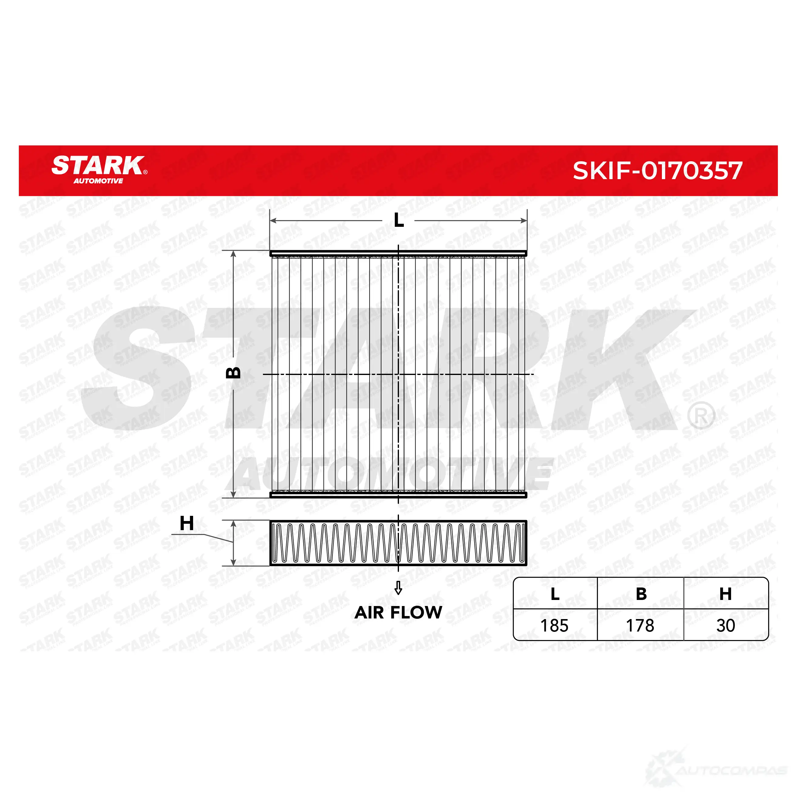 Салонный фильтр STARK WTF RWWX 1438021060 skif0170357 изображение 2