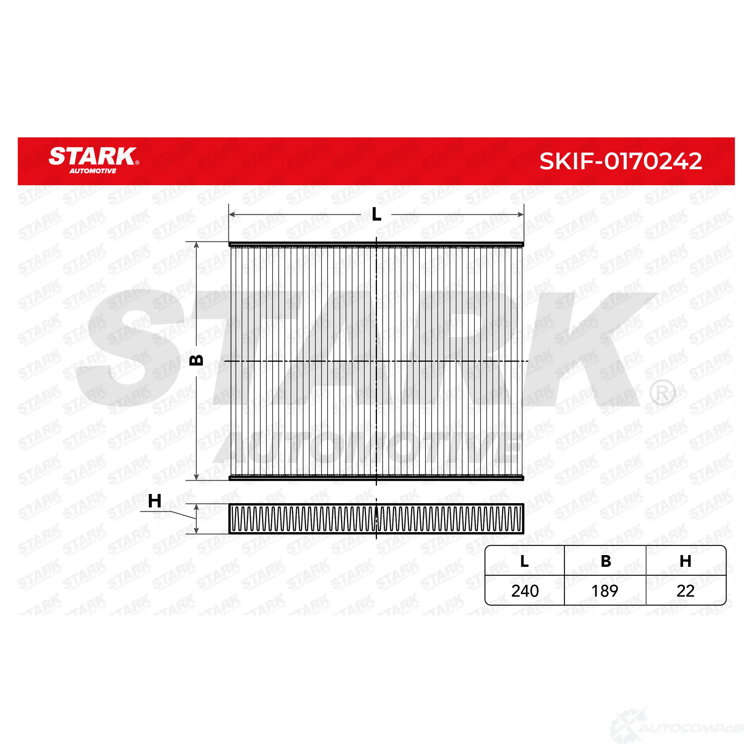 Салонный фильтр STARK skif0170242 1438020456 OKF L3 изображение 1