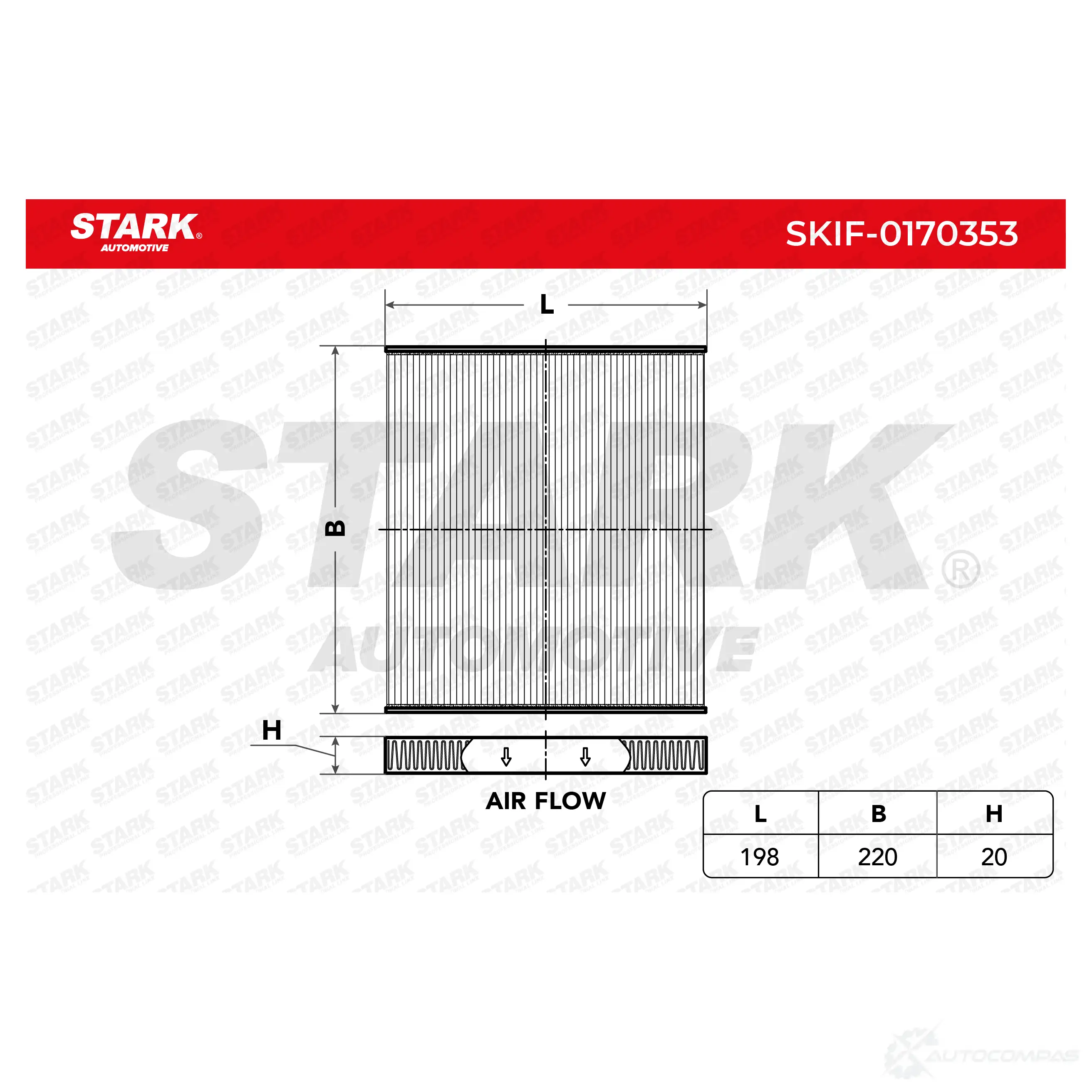 Салонный фильтр STARK 1438020652 Q VENDE skif0170353 изображение 0