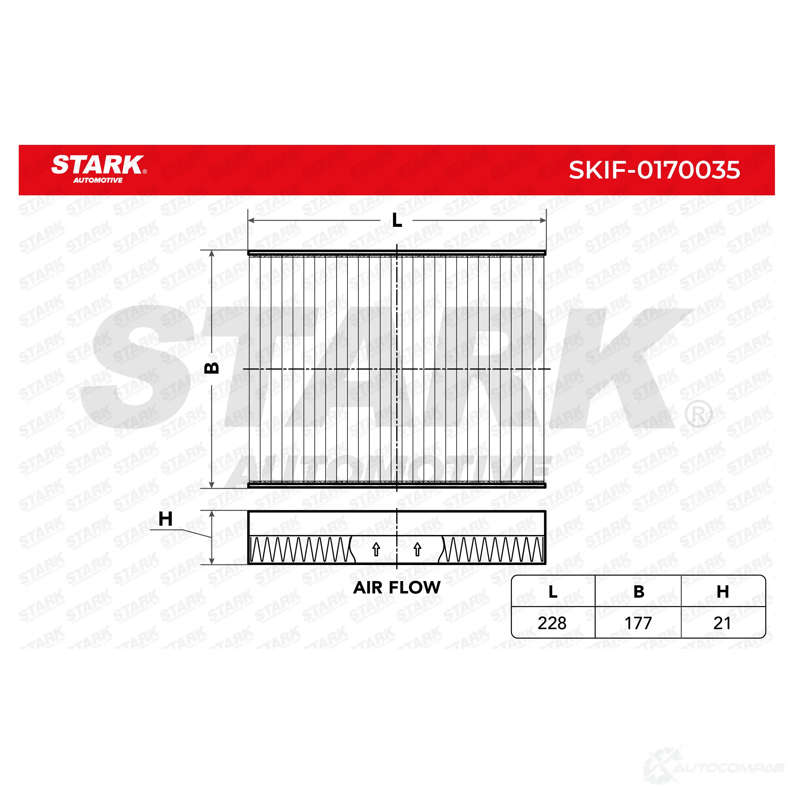 Салонный фильтр STARK 1438021176 S51 Q5P skif0170035 - Изображение 1