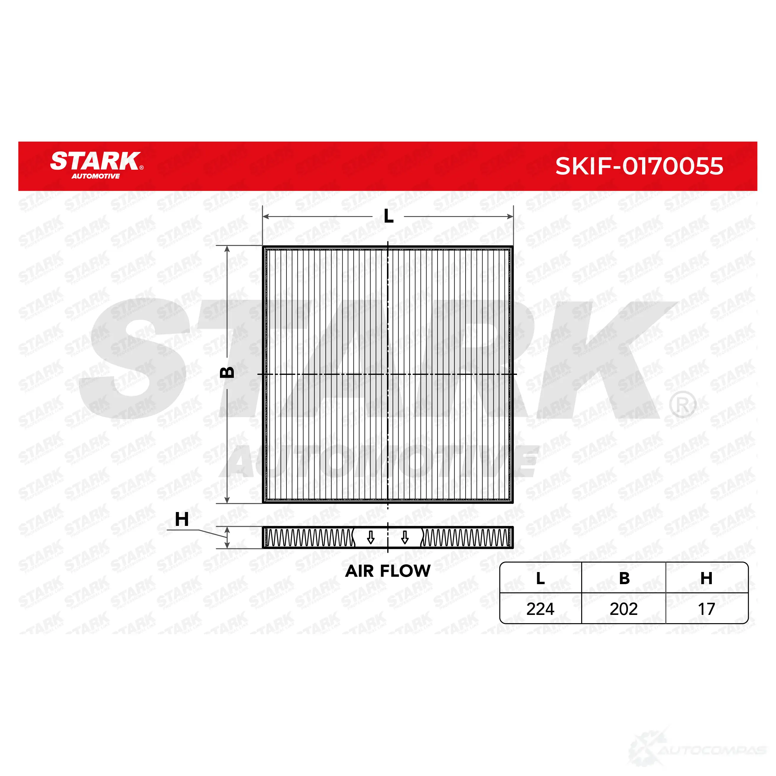 Салонный фильтр STARK skif0170055 1438020441 EVDK R2L изображение 2