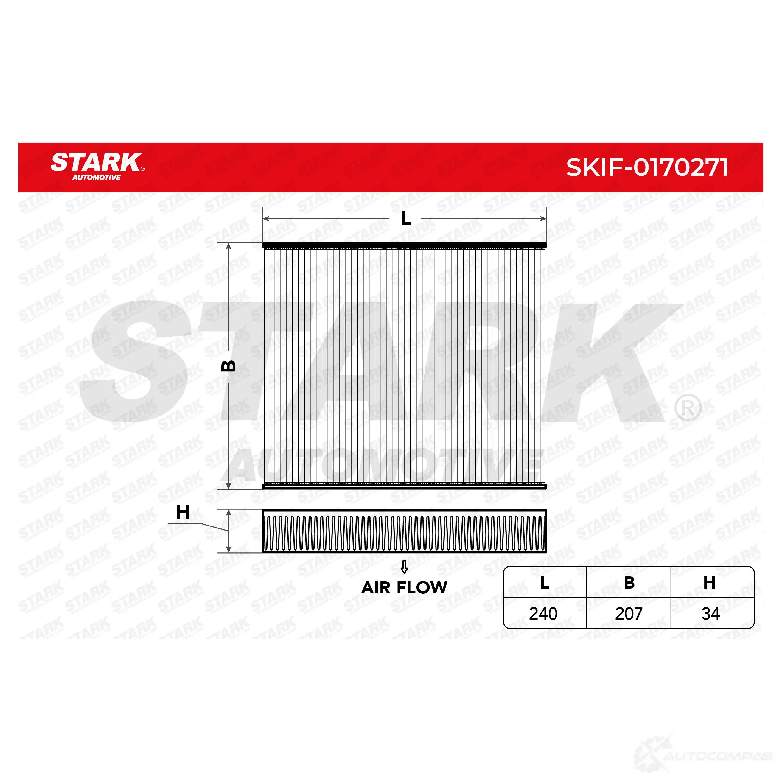 Салонный фильтр STARK skif0170271 1438020503 TO MET изображение 1