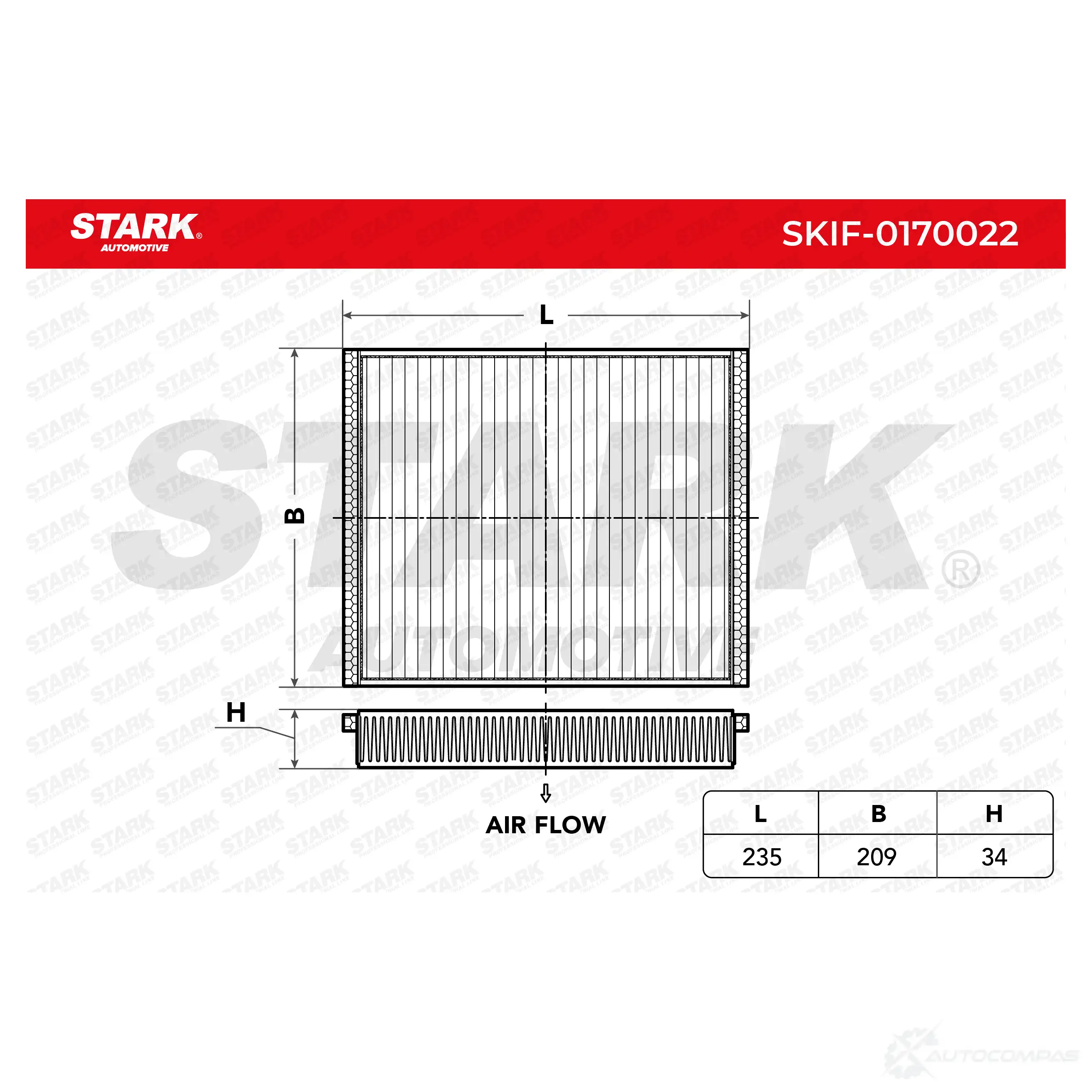 Салонный фильтр STARK 1438020651 skif0170022 8 GG93YW изображение 1