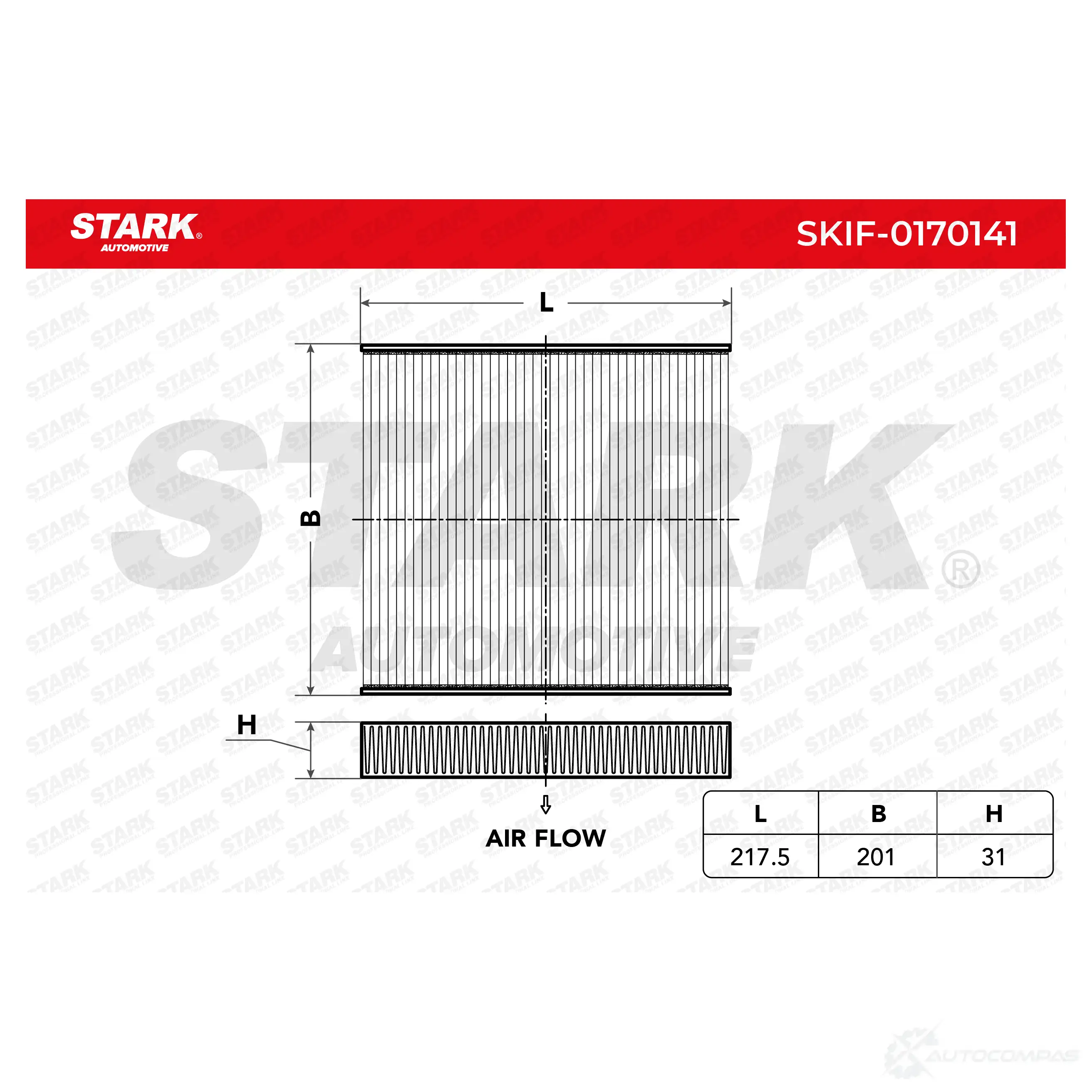 Салонный фильтр STARK skif0170141 J8 F16 1438021015 изображение 0