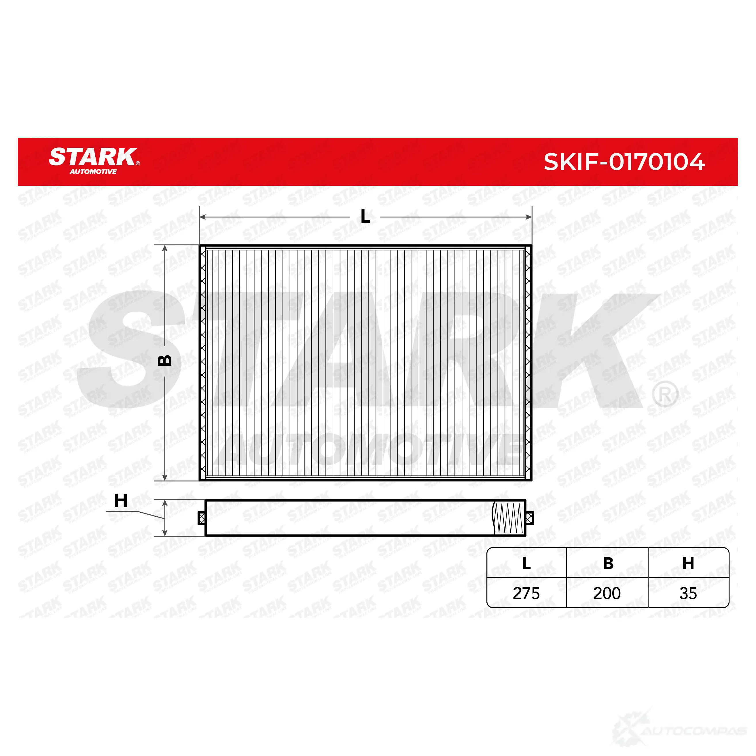Салонный фильтр STARK 7 ETRX6N 1438020904 skif0170104 изображение 2