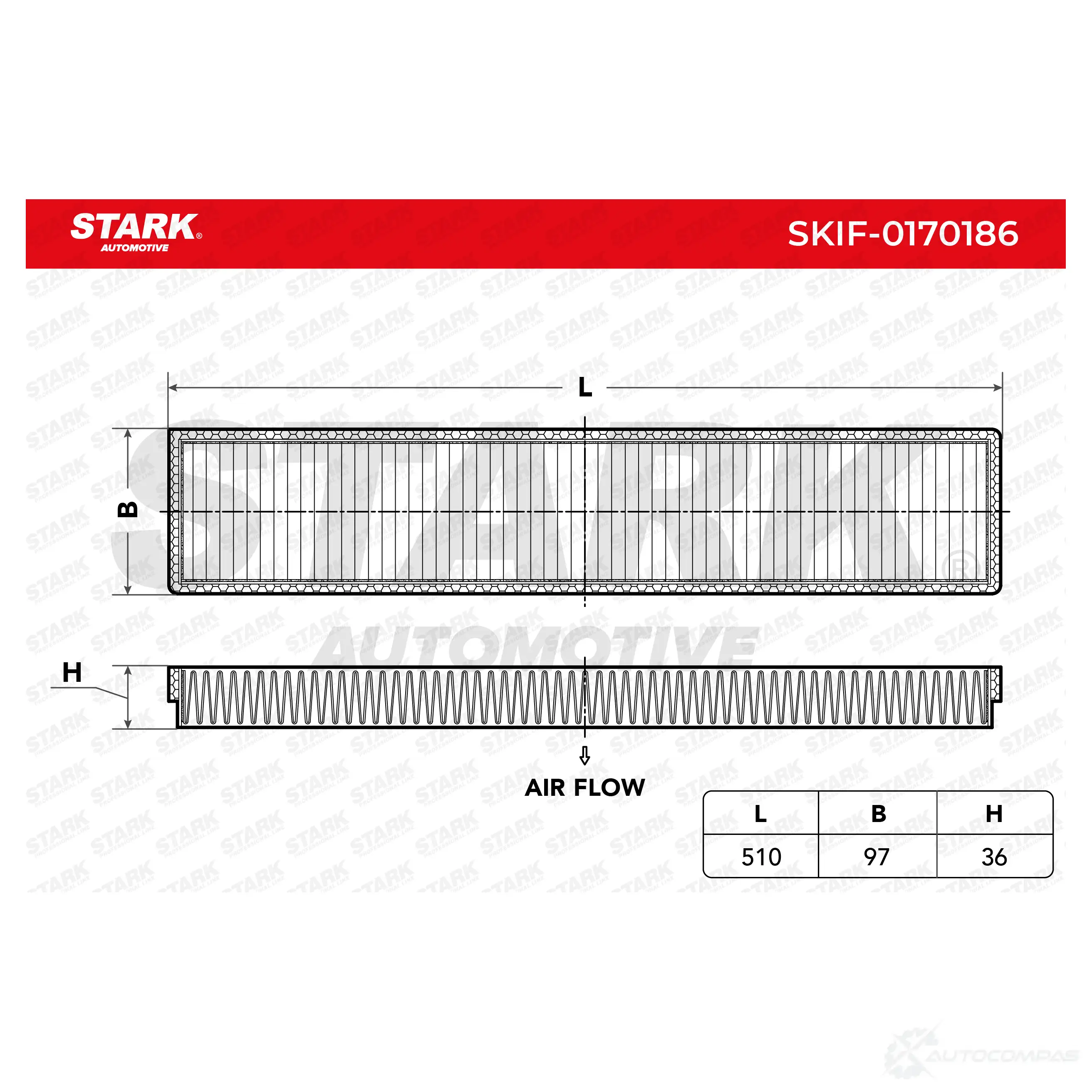Салонный фильтр STARK skif0170186 1438021185 GGH E3 - Изображение 1