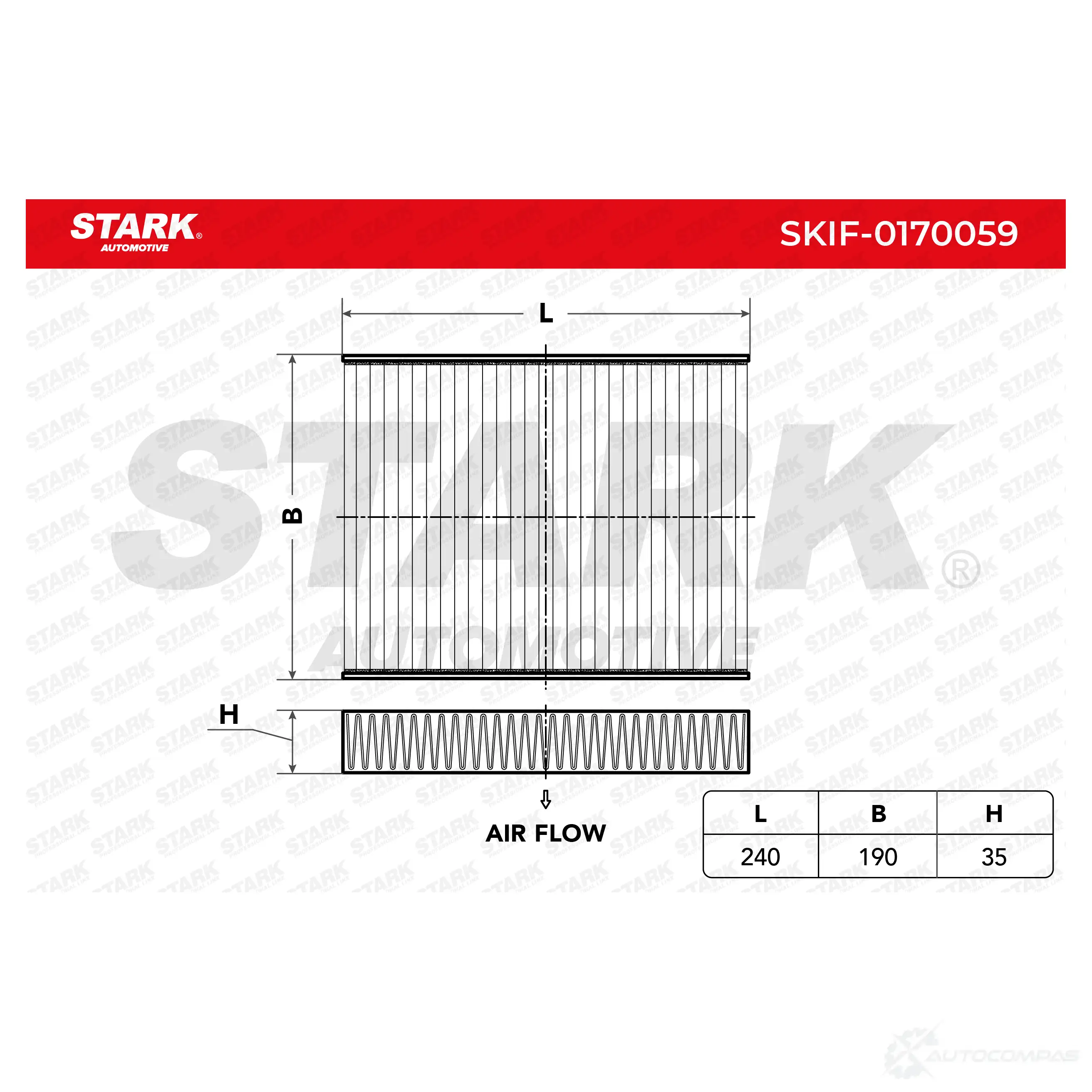 Салонный фильтр STARK skif0170059 1438020928 OS5QC O - Изображение 1