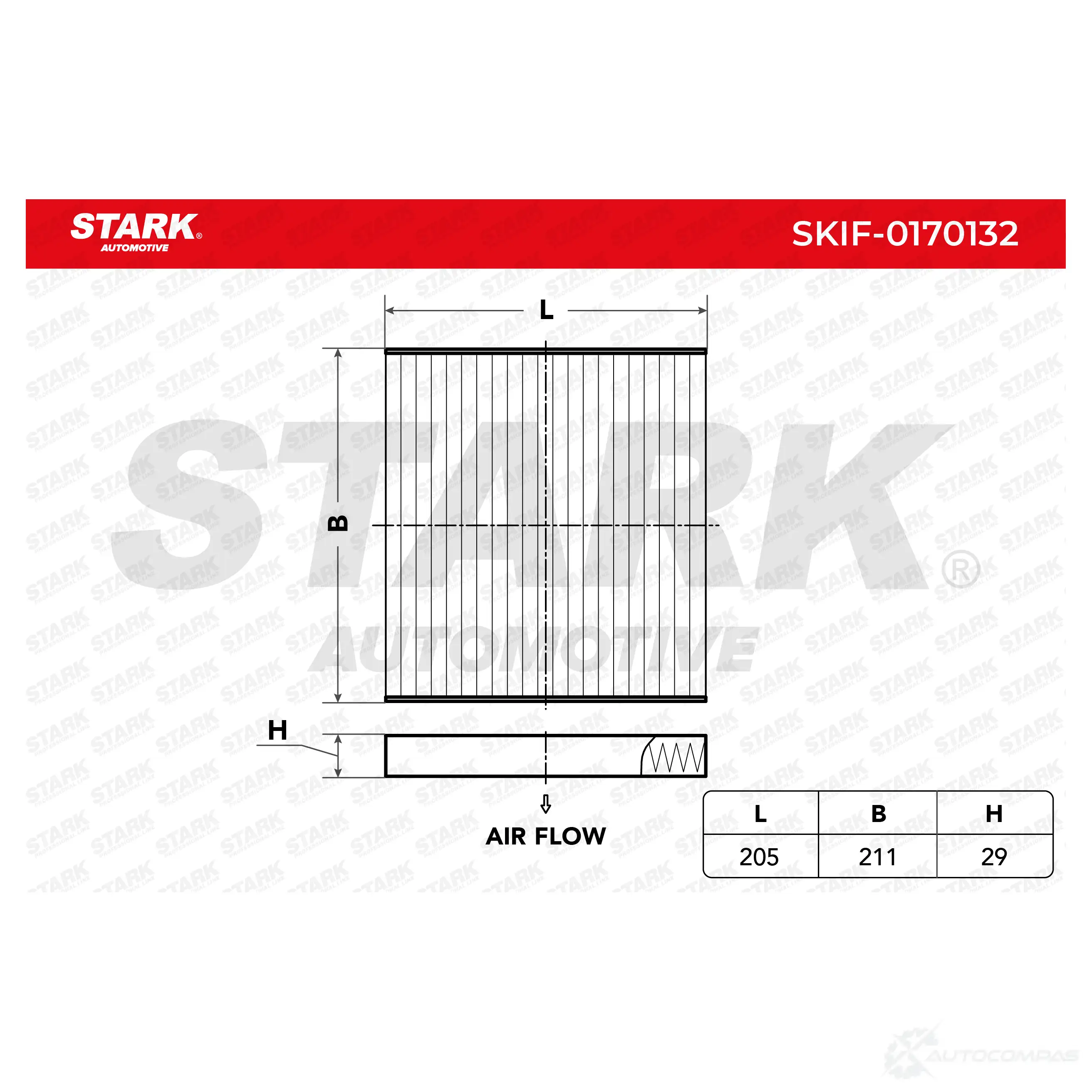 Салонный фильтр STARK skif0170132 1438020476 2I67 2S изображение 2