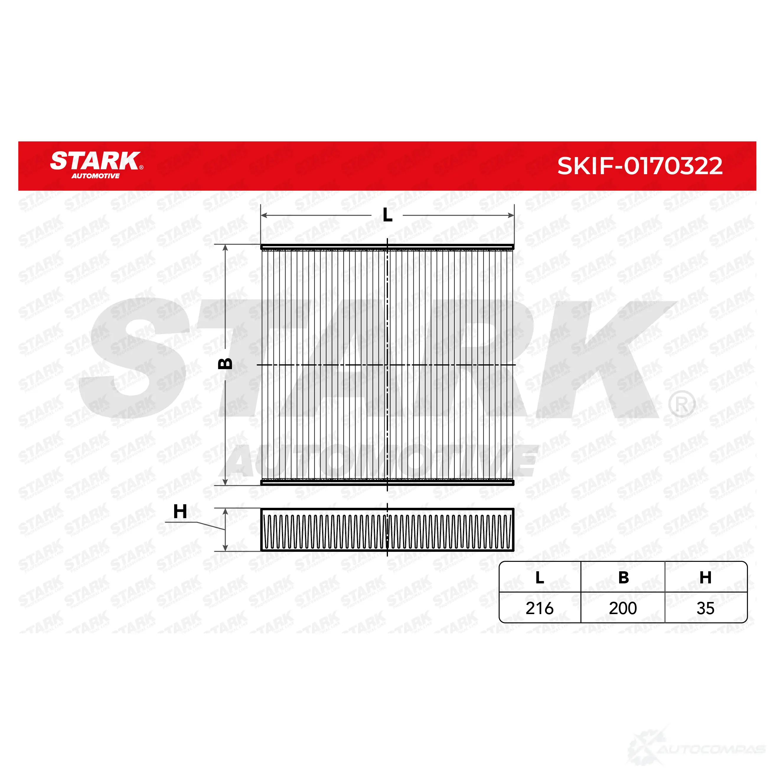 Салонный фильтр STARK 1438020949 RNF LL skif0170322 изображение 2