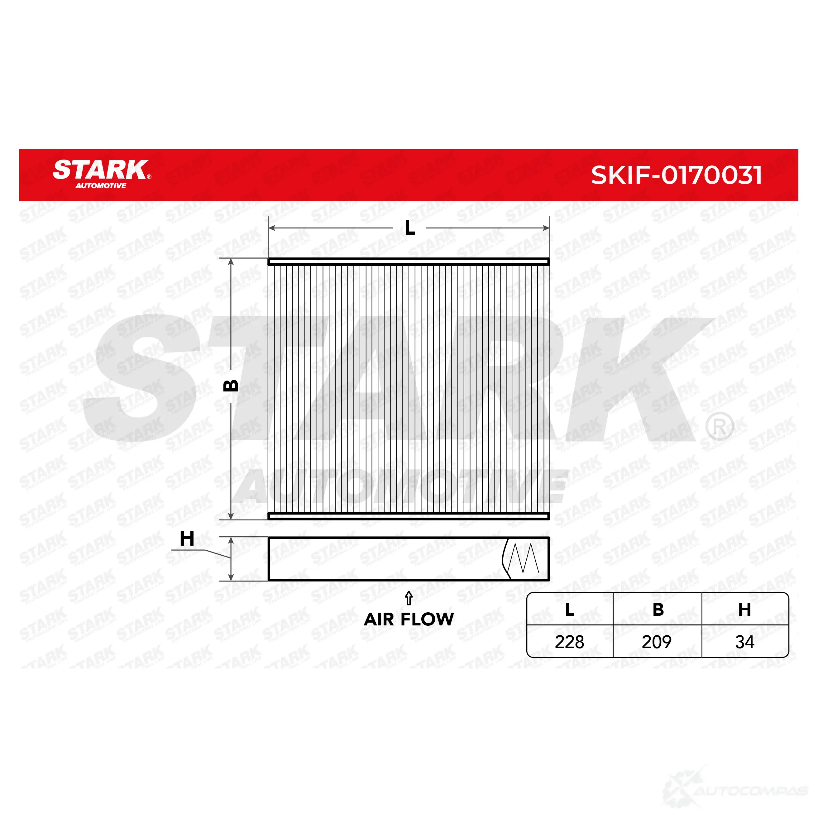 Салонный фильтр STARK skif0170031 1438020981 TSHTEC P изображение 1