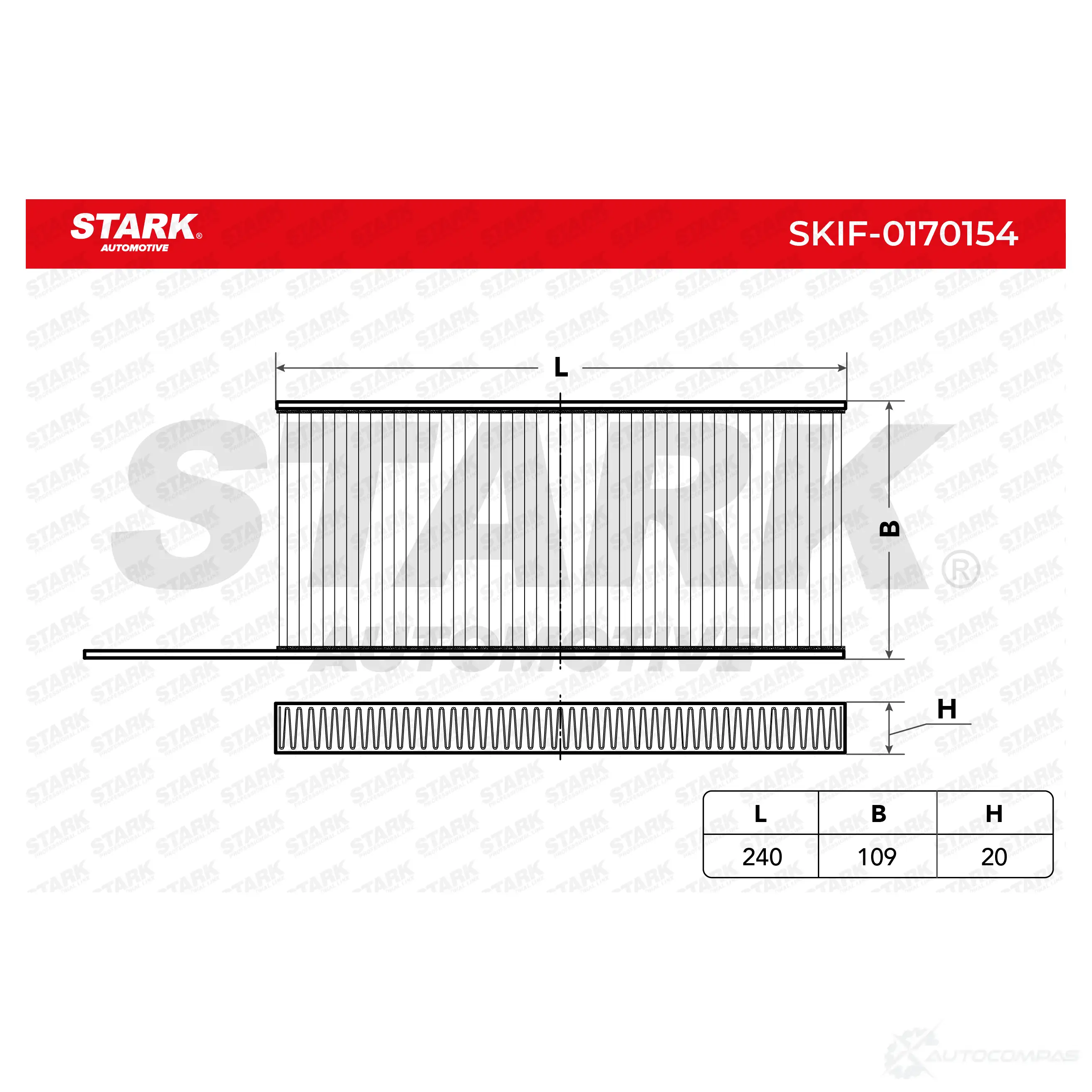 Салонный фильтр STARK L1G V2 1438020505 skif0170154 изображение 0