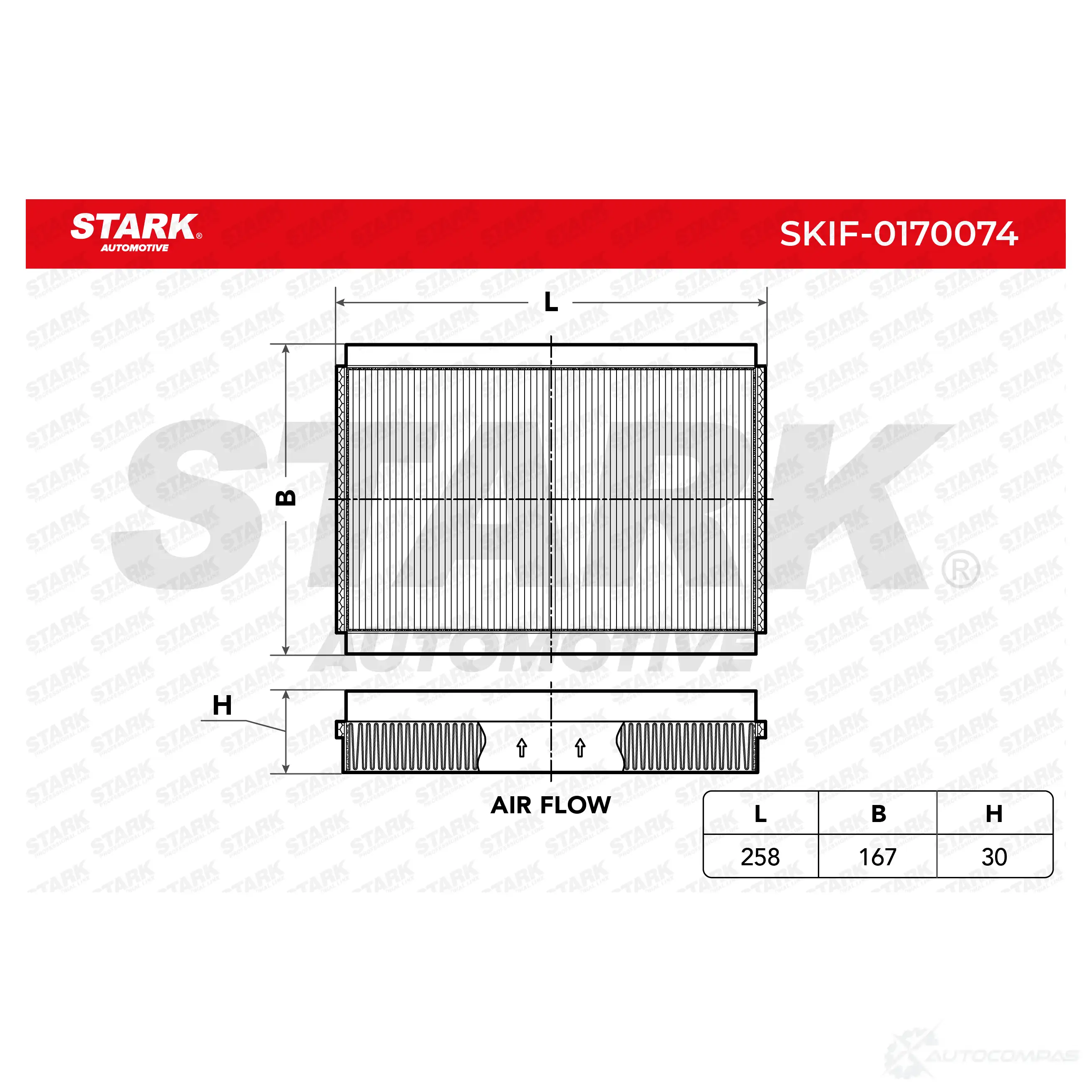 Салонный фильтр STARK VBA J1O7 1438020881 skif0170074 - Изображение 1