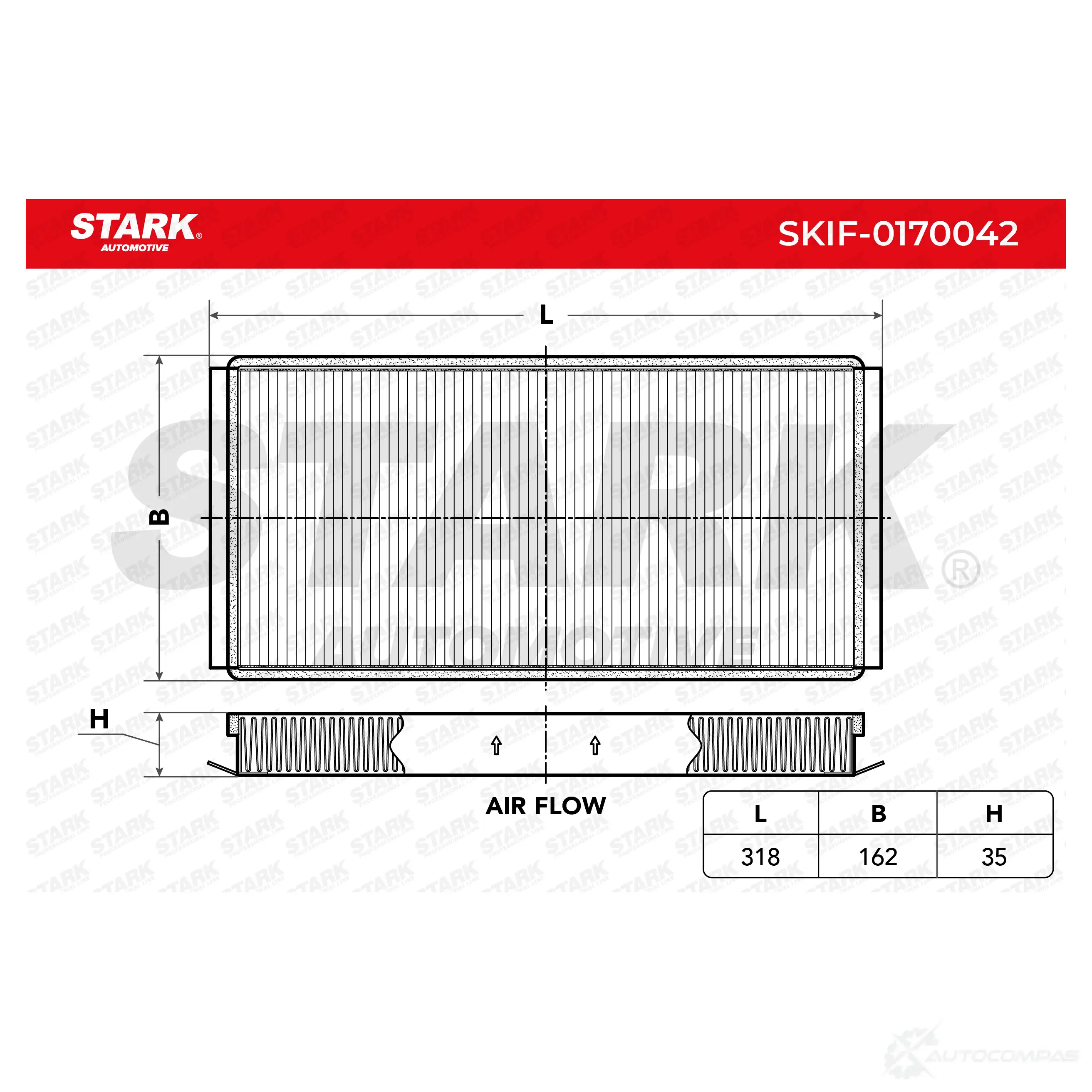 Салонный фильтр STARK skif0170042 1438020492 X8LE Y изображение 0