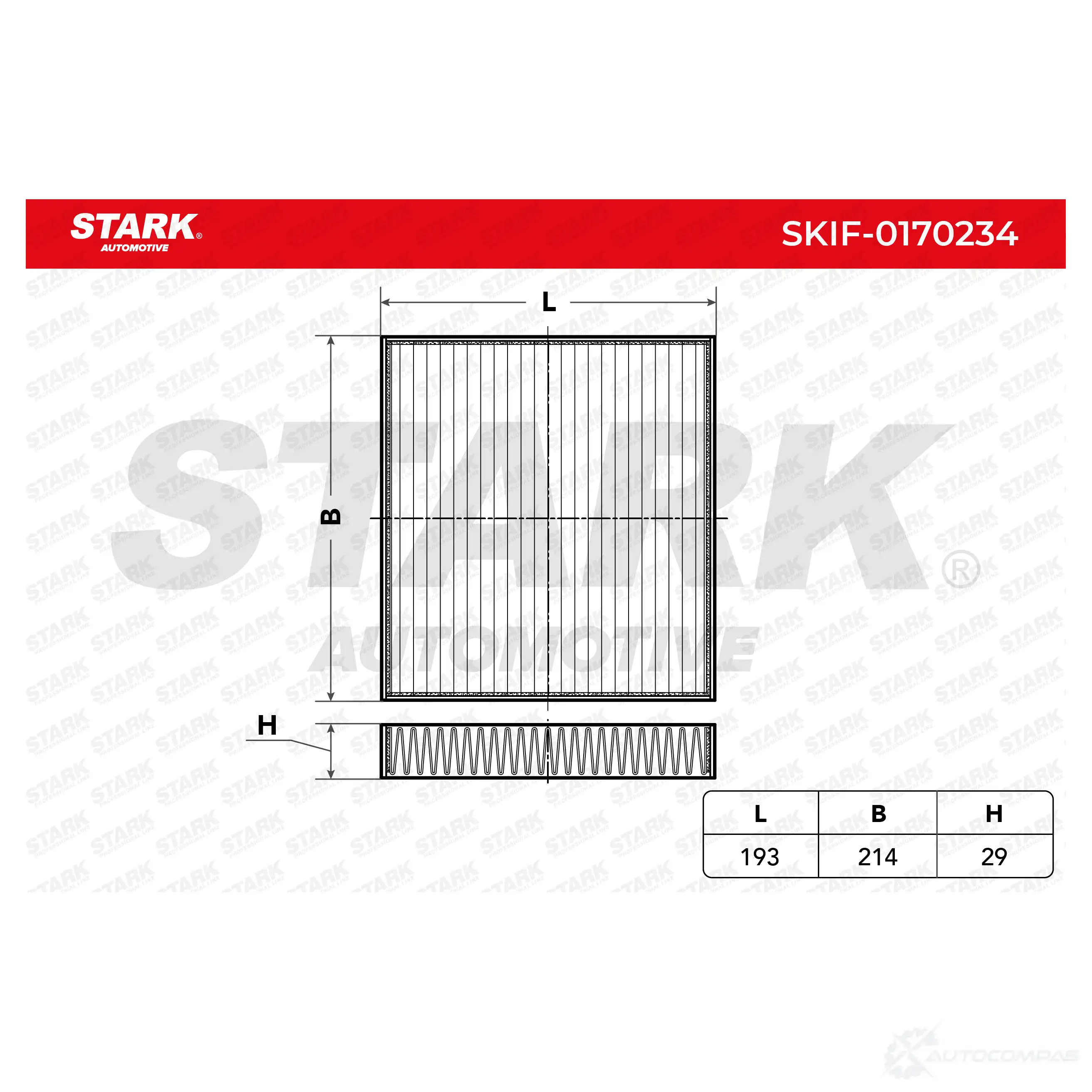 Салонный фильтр STARK 1438020995 CO8AS 5 skif0170234 изображение 0