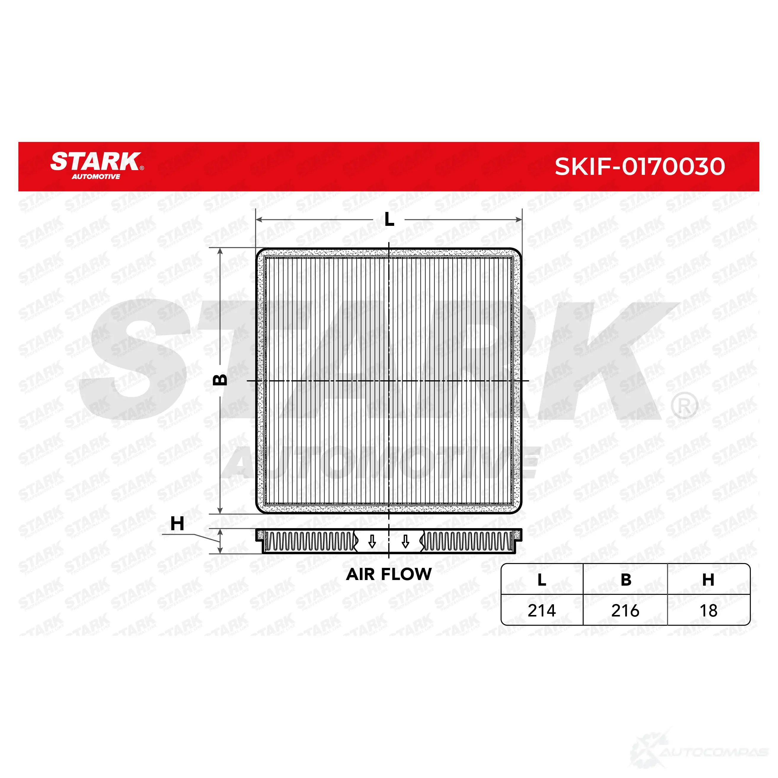 Салонный фильтр STARK skif0170030 1438020501 49T LL75 изображение 2