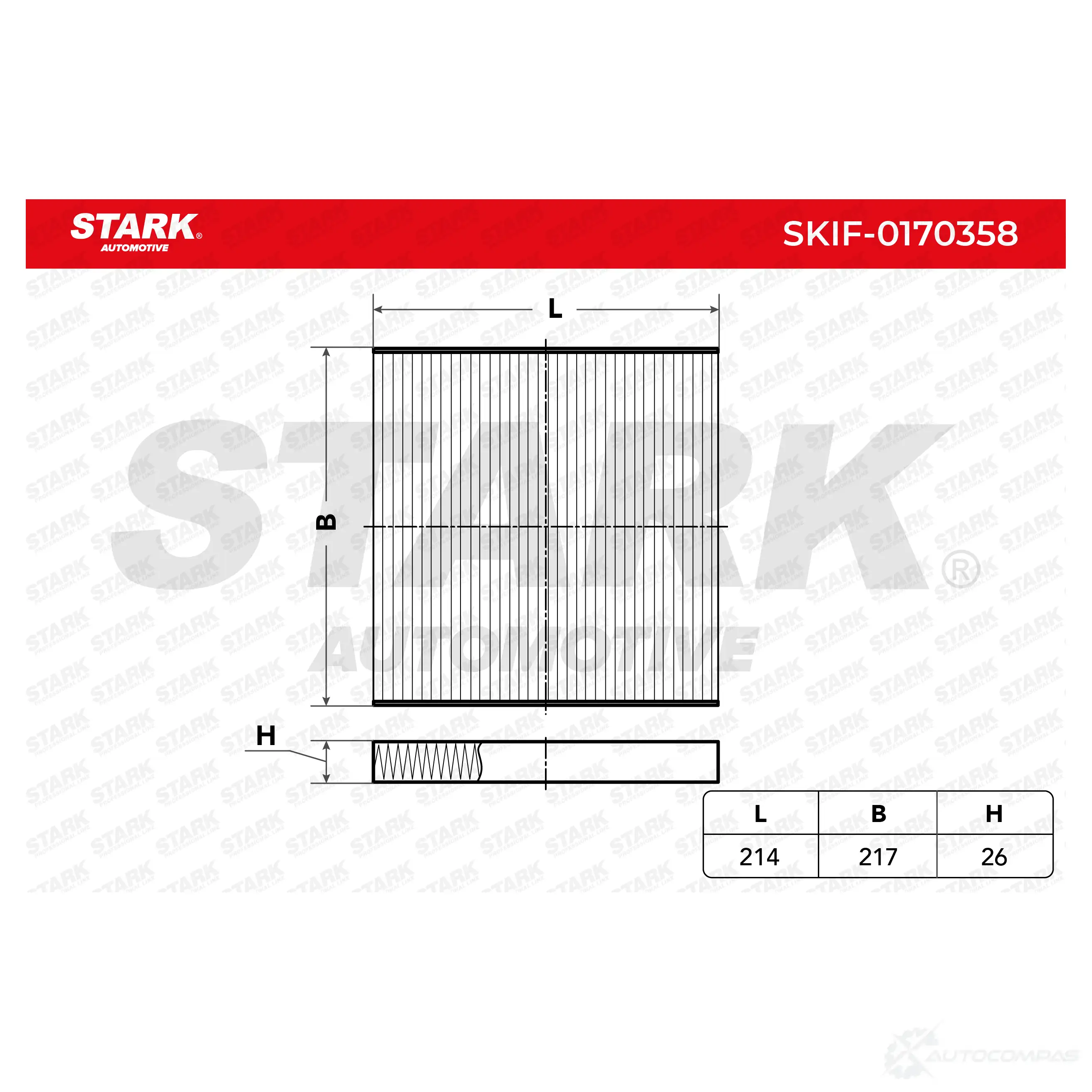 Салонный фильтр STARK 1438020871 DK1T X1W skif0170358