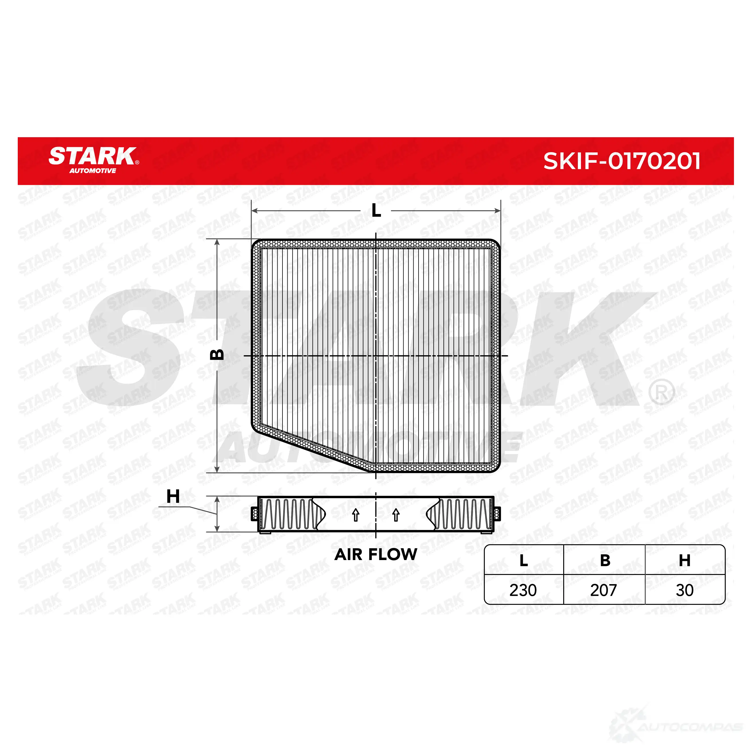 Салонный фильтр STARK 1438020979 skif0170201 QE MHXRT - Изображение 1