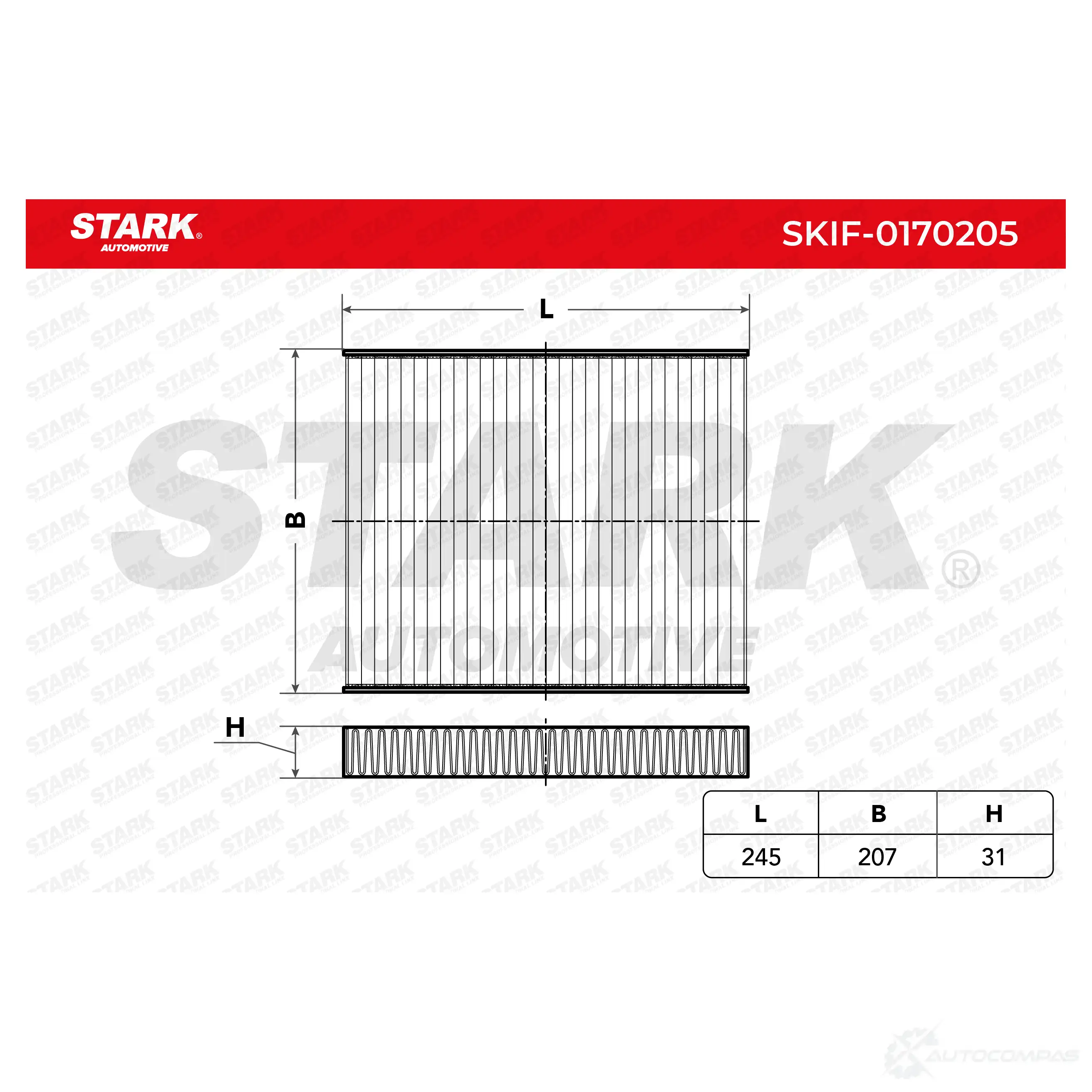 Салонный фильтр STARK 1438021017 SQ1V WB skif0170205 изображение 0