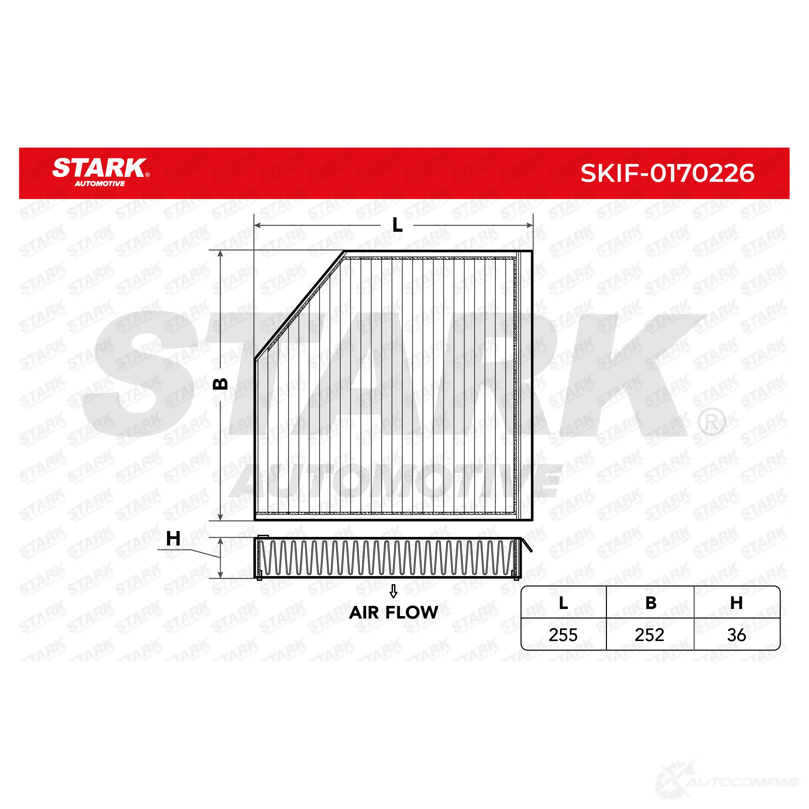 Салонный фильтр STARK JUO54 D 1438020727 skif0170226 изображение 2