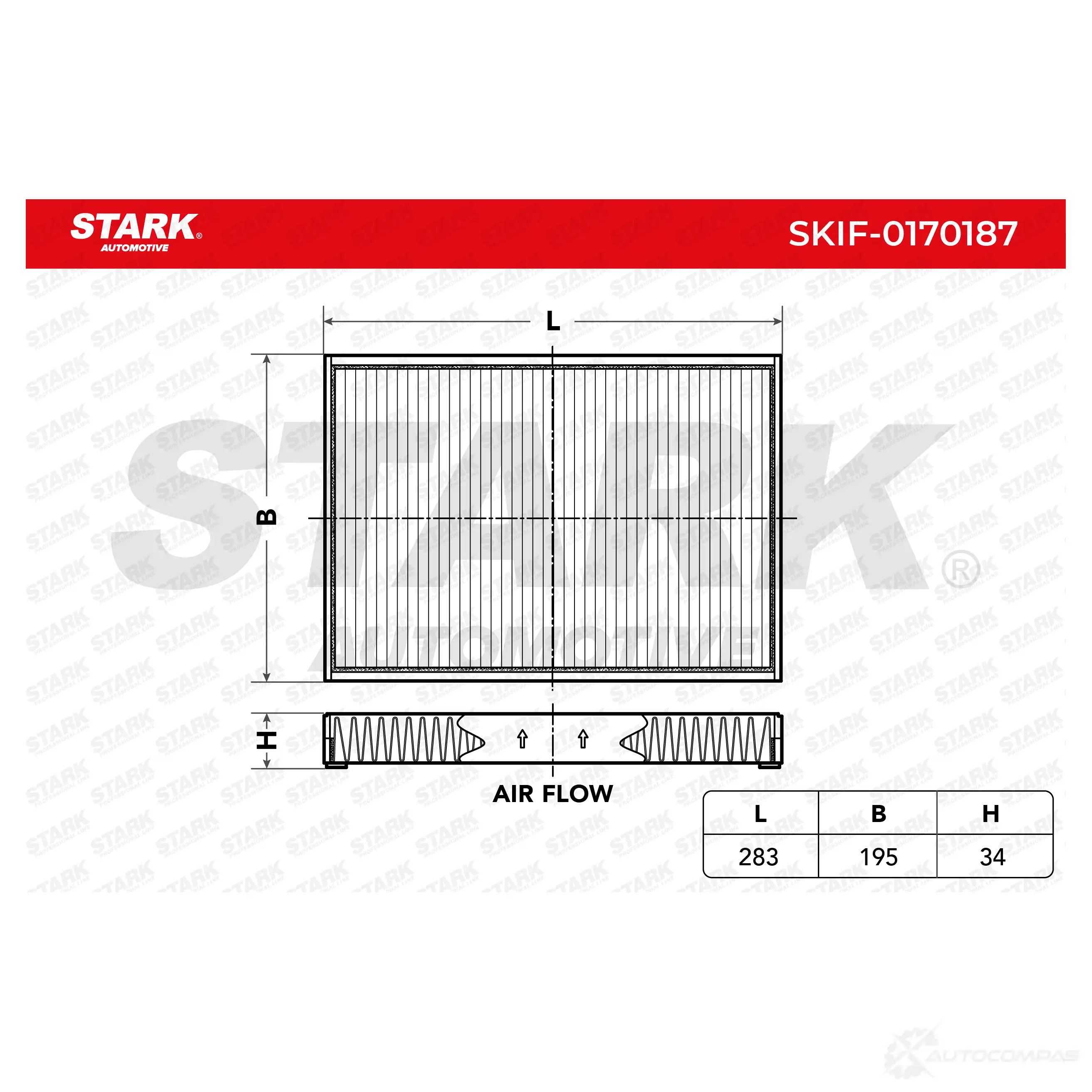 Салонный фильтр STARK PGZ8I E 1438021149 skif0170187 изображение 0