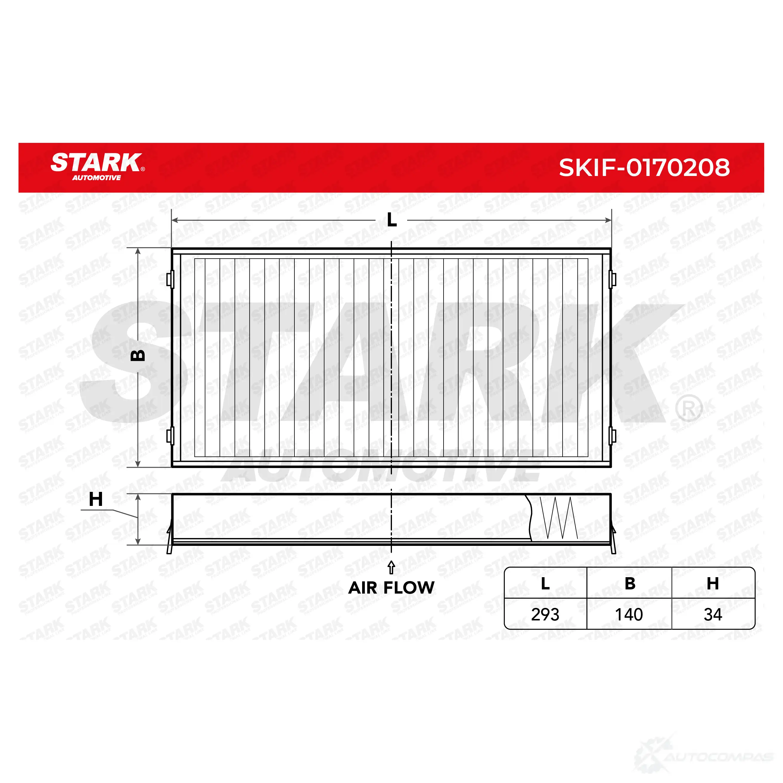 Салонный фильтр STARK skif0170208 ZG9X 7A 1438021110 изображение 0
