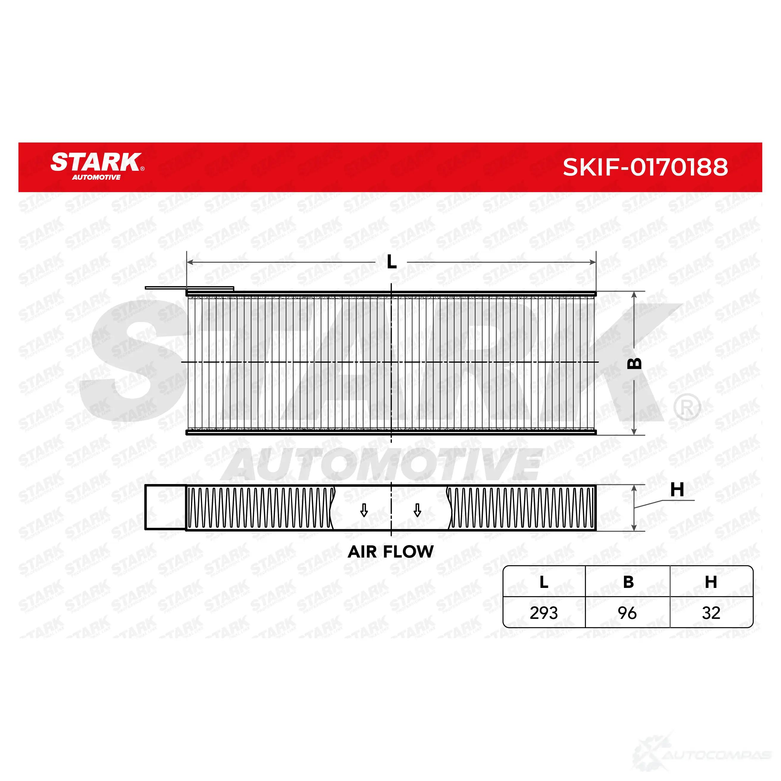 Салонный фильтр STARK 54U 2O 1438021084 skif0170188 - Изображение 1