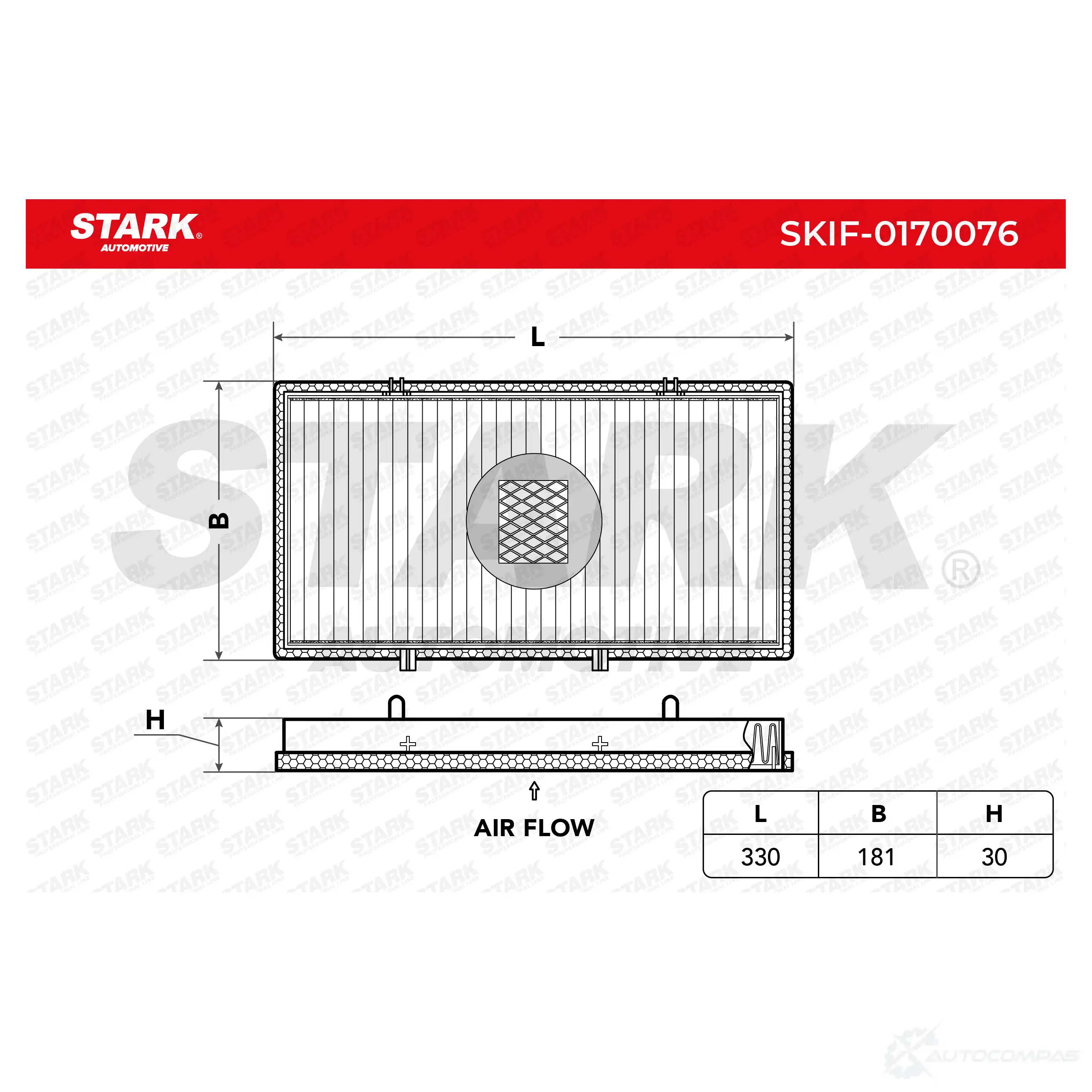 Салонный фильтр STARK 0LC8K Y 1438020684 skif0170076 - Изображение 1