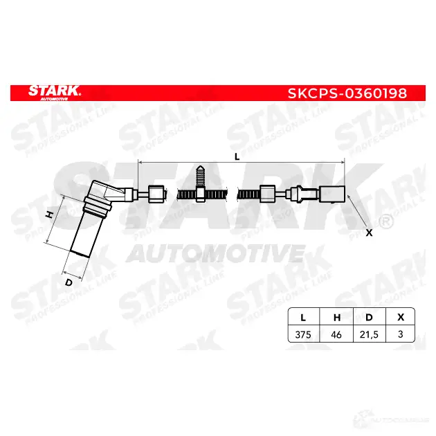 Датчик положения коленвала STARK 767TDS 7 1438014787 skcps0360198 изображение 4