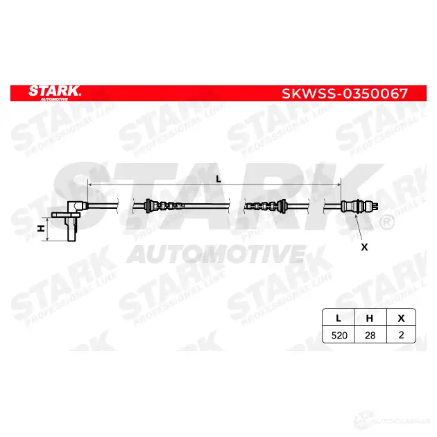 Датчик АБС STARK skwss0350067 DYD 8J 1437774365 изображение 6