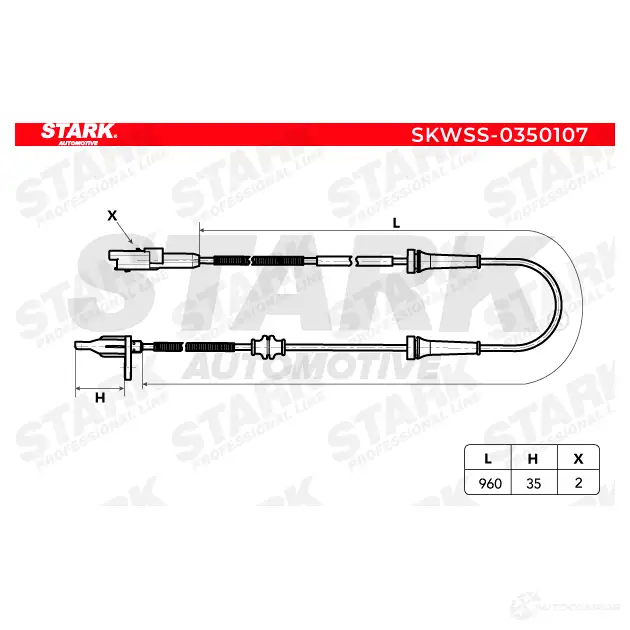 Датчик АБС STARK S 7N7MW 1437775047 skwss0350107 изображение 1
