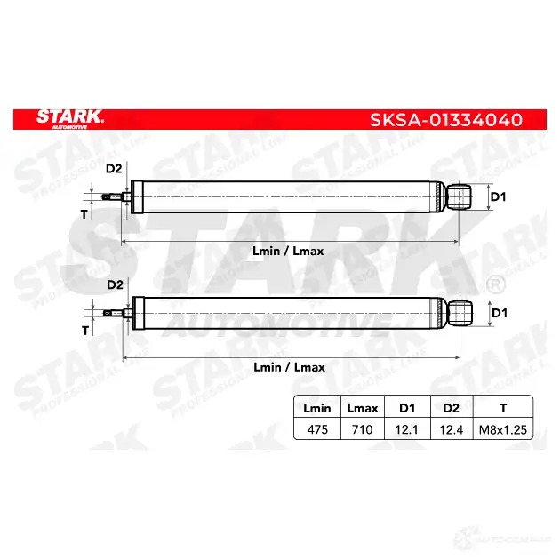 Амортизатор STARK sksa01334040 1437755430 TA 6C61 изображение 4